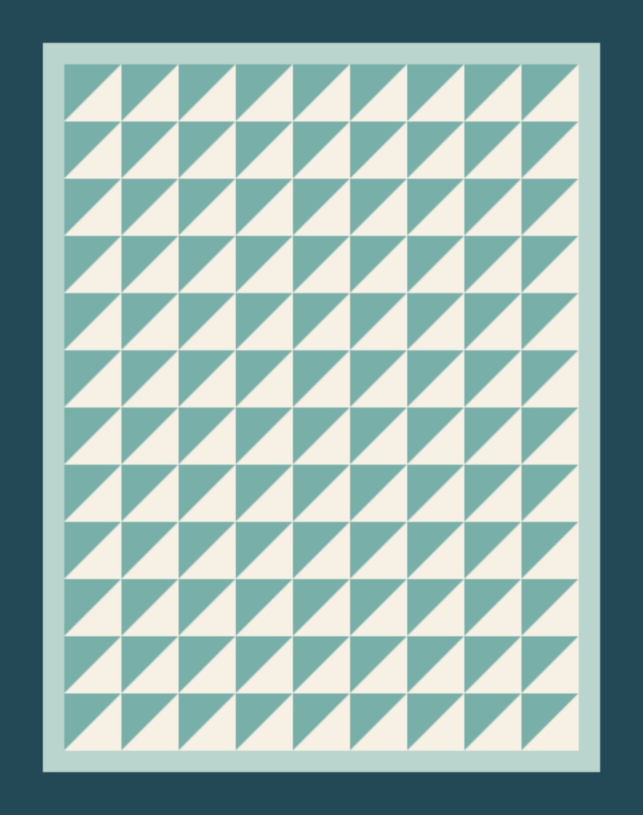Tidepool Diagonals quilt pattern, Half Square Triangle block — view 2