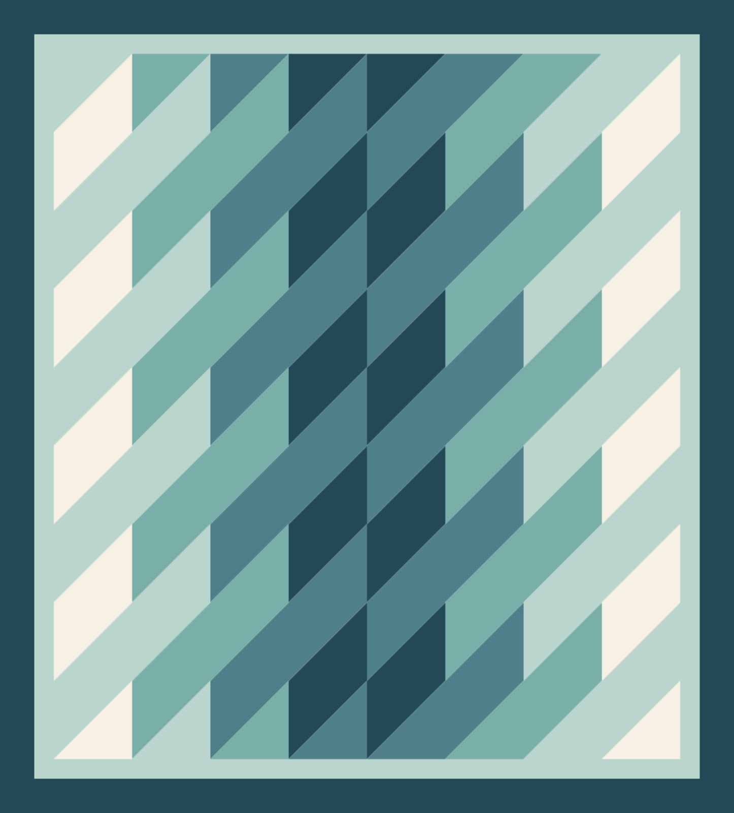 Shingle Steps quilt pattern, Half Square Triangle block — view 3