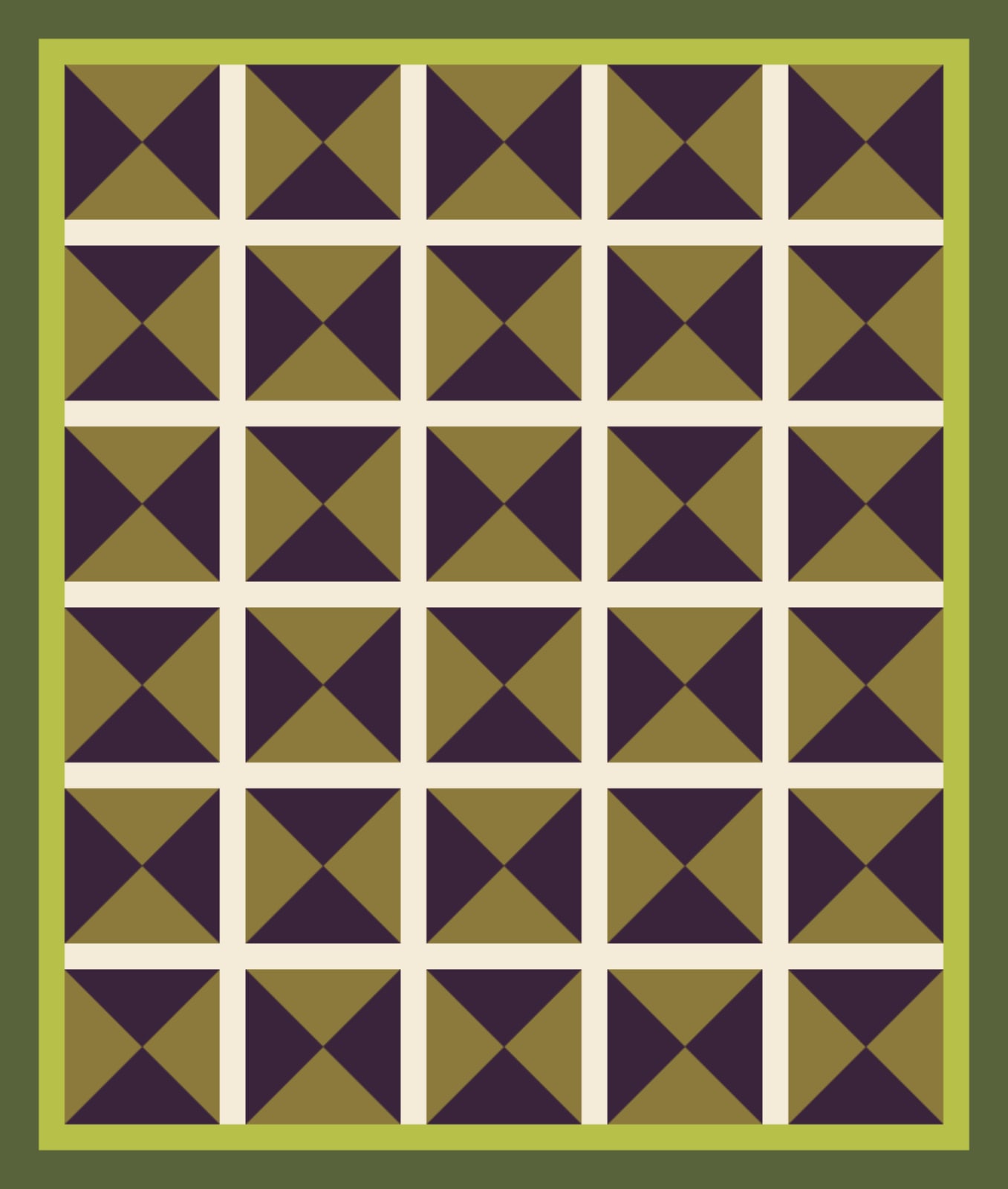 Ember Hourglass Night quilt pattern, Quarter Square Triangle block — view 2