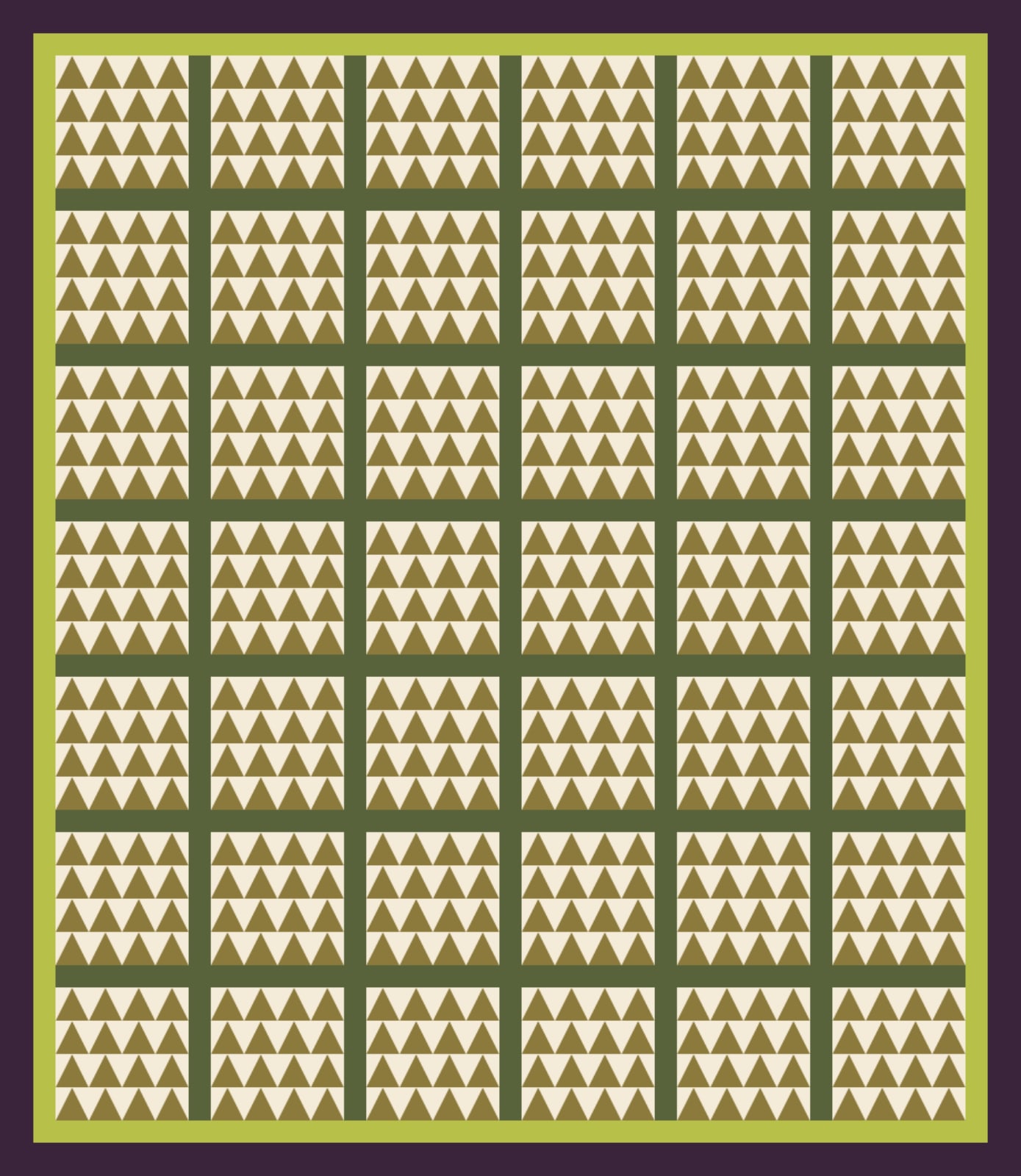 Gilt Flock quilt pattern, Flock of Geese block — view 3
