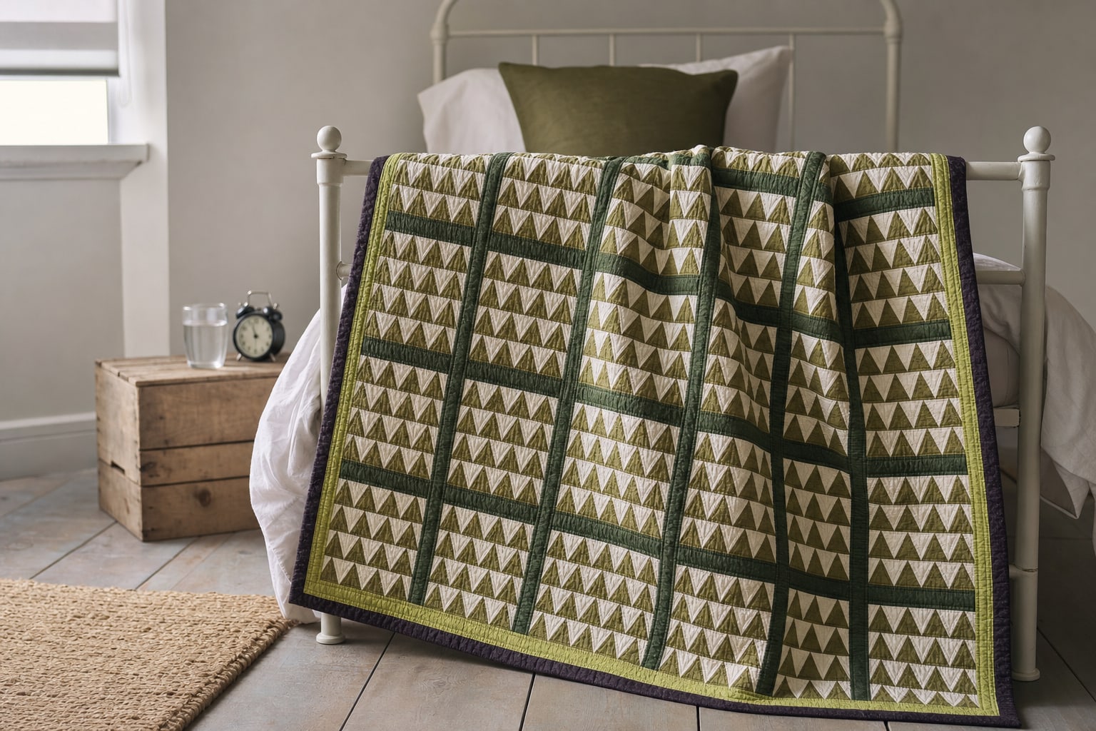 Gilt Flock quilt pattern, Flock of Geese block