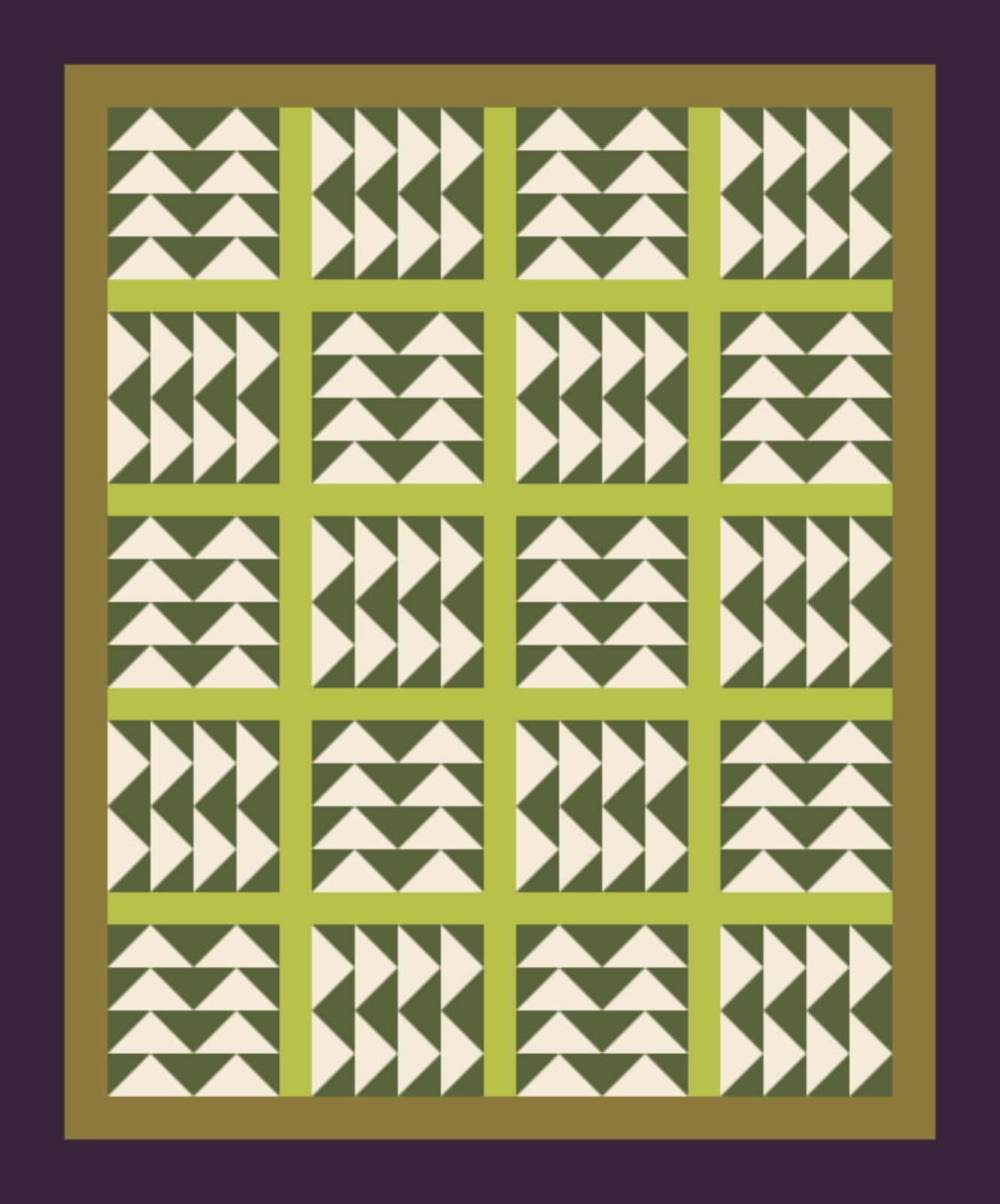Wicklight Goose Chase quilt pattern, Wild Goose Chase block — view 2