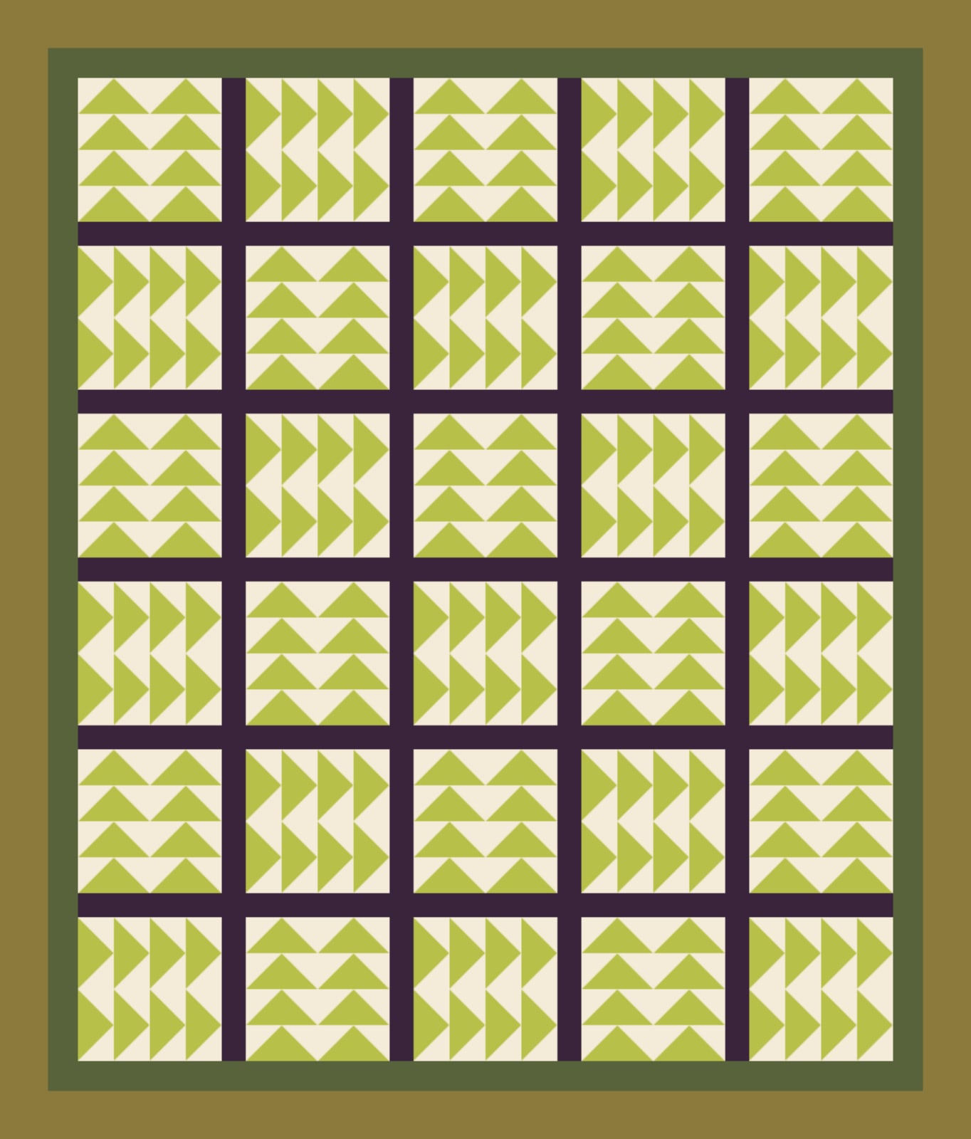 Lichen Goose Chase quilt pattern, Wild Goose Chase block — view 2