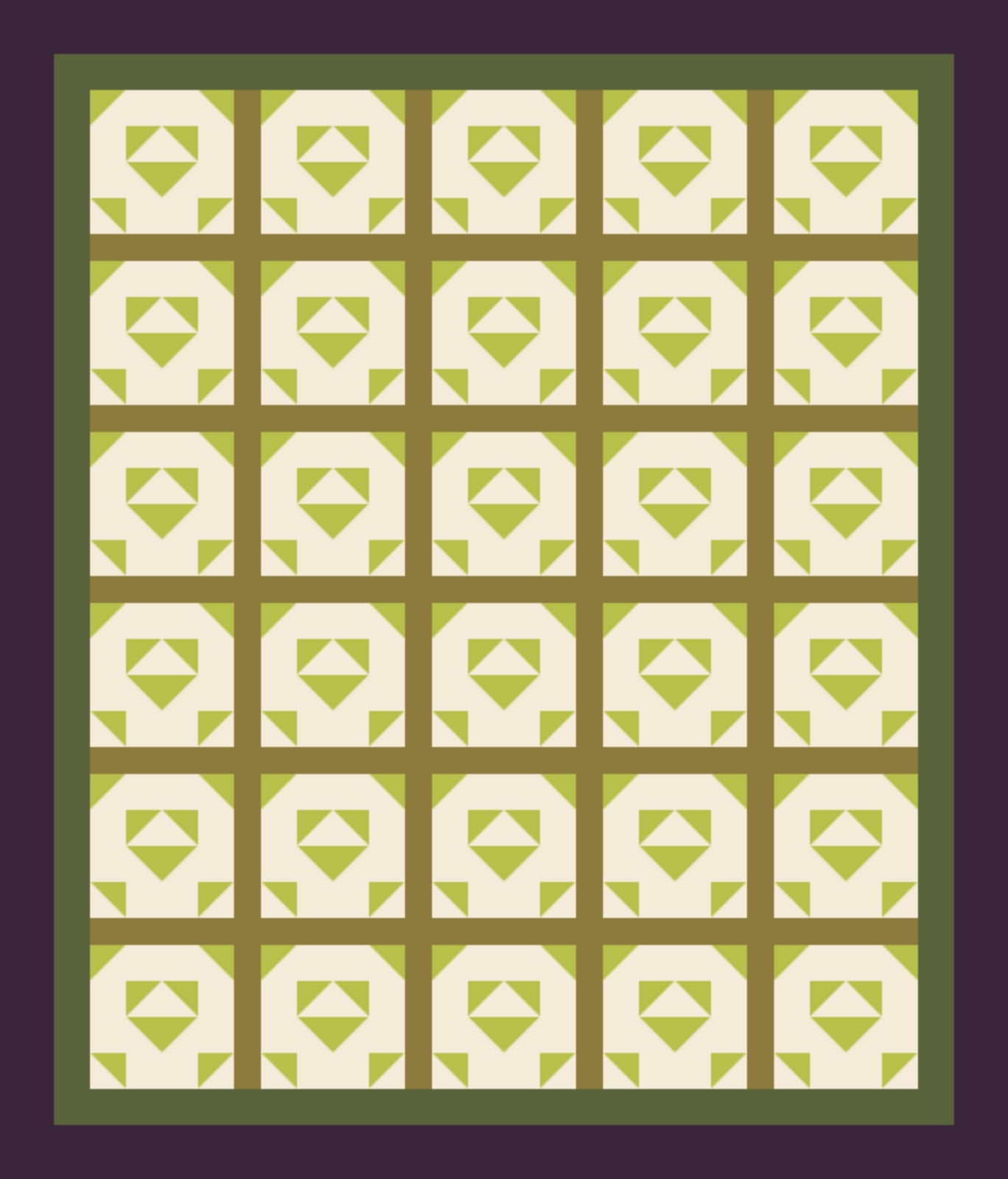 Lichen Flying X quilt pattern, Flying X block
