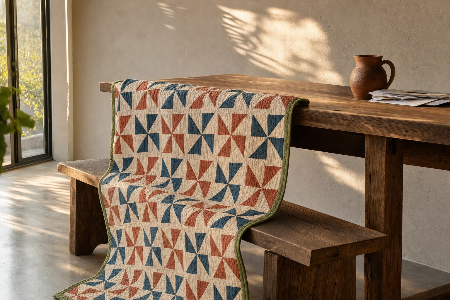 Adobe Ground Pinwheels quilt pattern