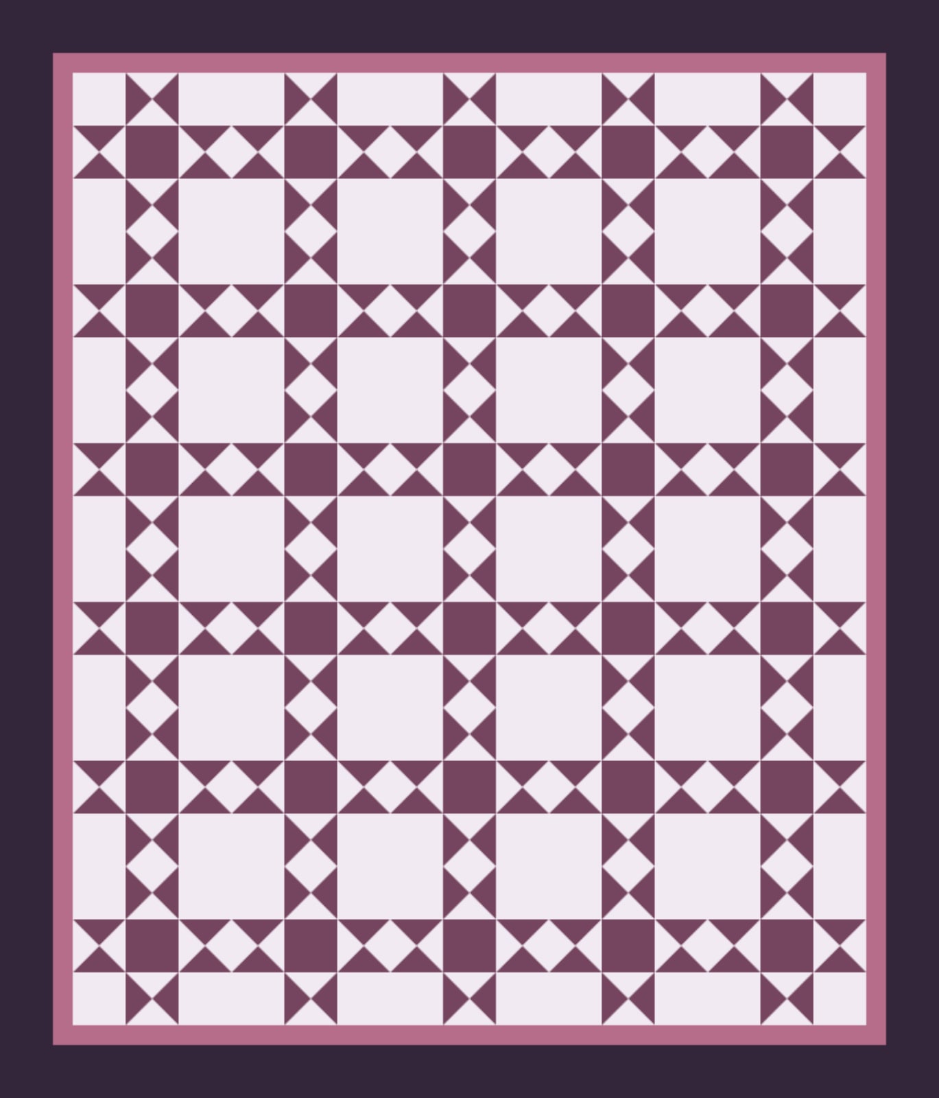 Plum Ohio Star quilt pattern