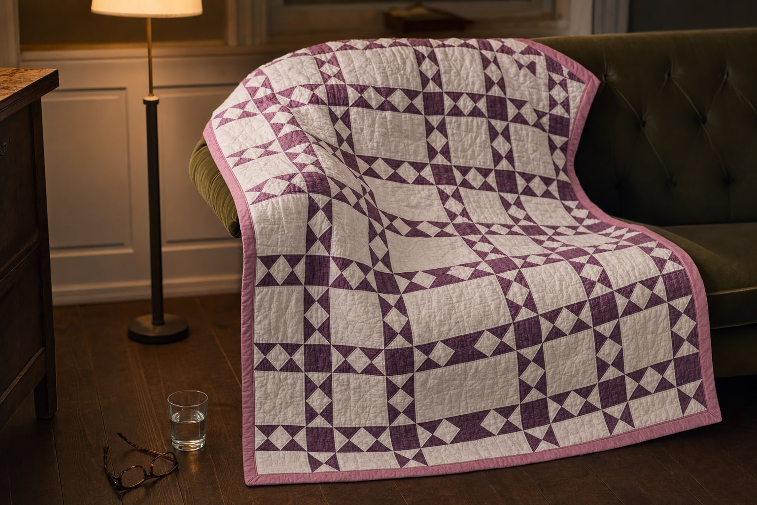 Plum Ohio Star quilt pattern