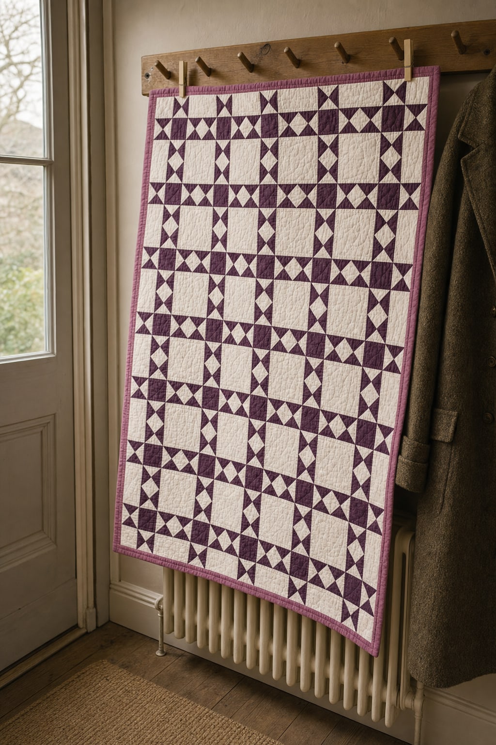 Plum Ohio Star quilt pattern