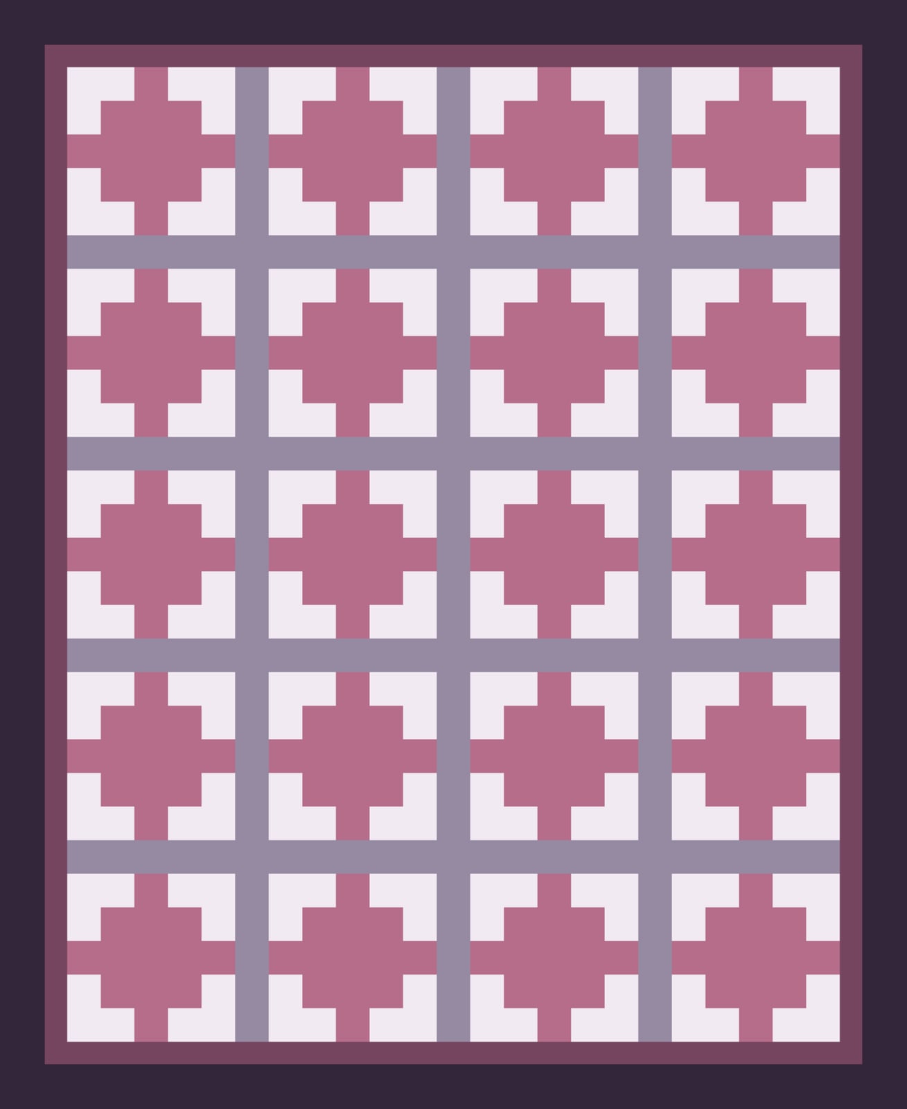 Berry Amish Diamond quilt pattern, Amish Diamond block — view 3
