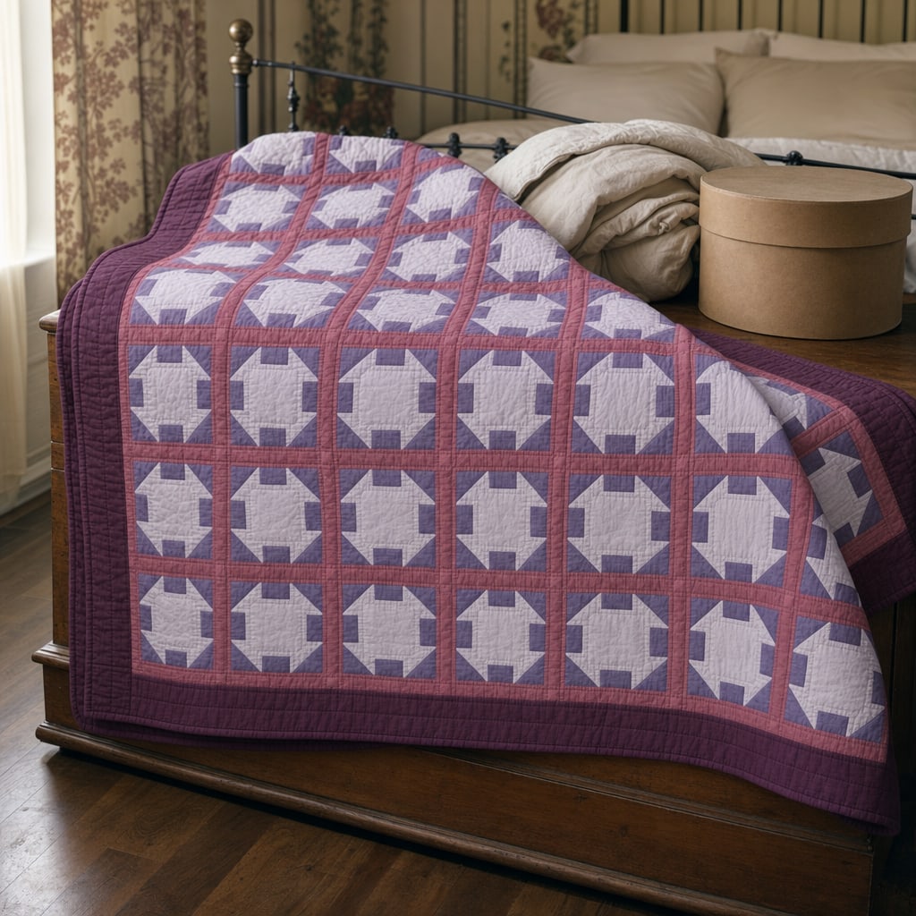 Dusty Violet Churn Dash quilt pattern, Churn Dash block — view 2