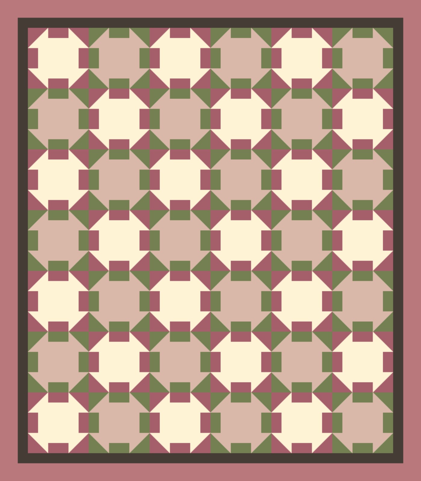 Berry Dash on Rose quilt pattern