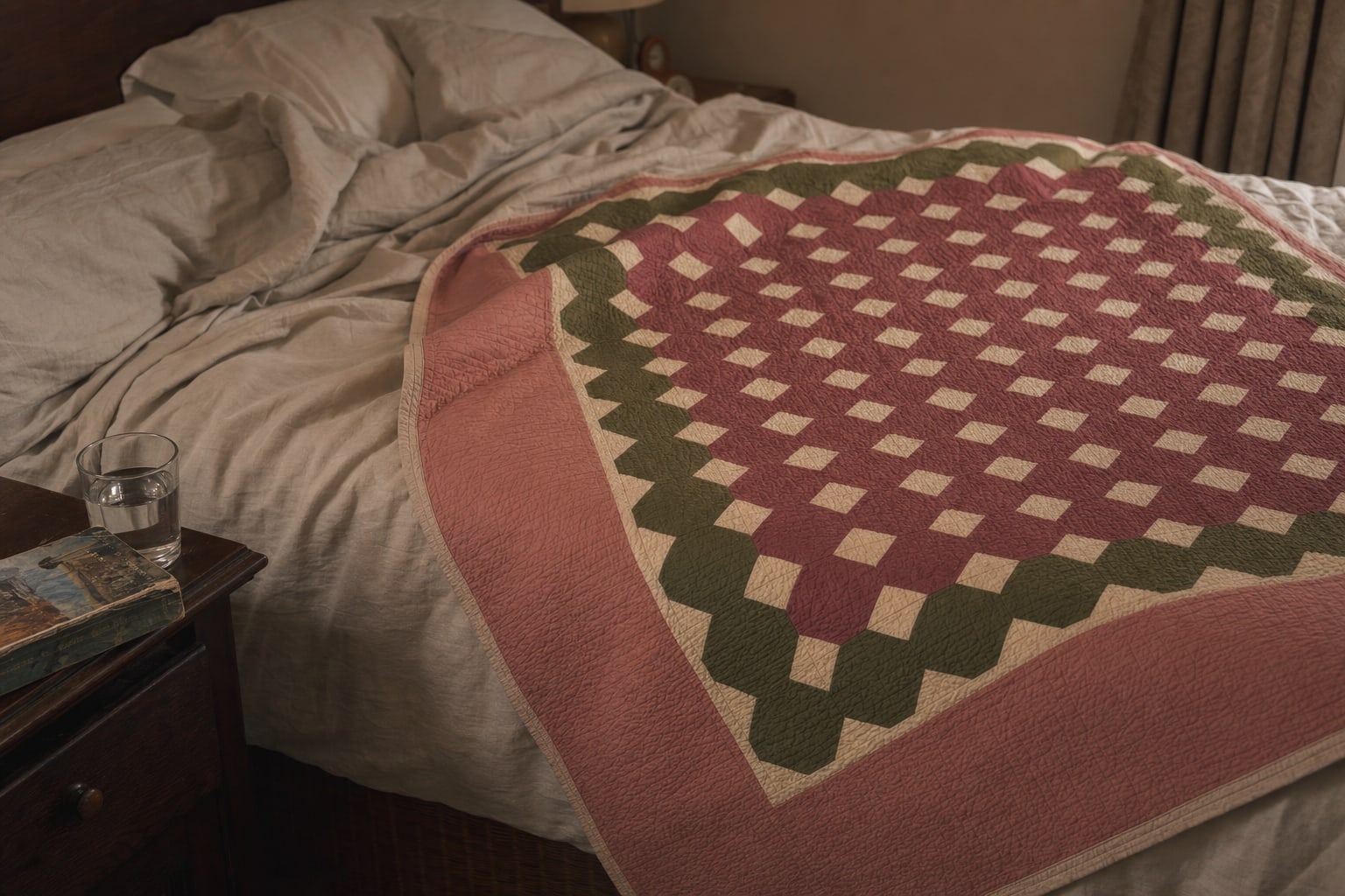 Moss-Framed Berry Snowballs quilt pattern