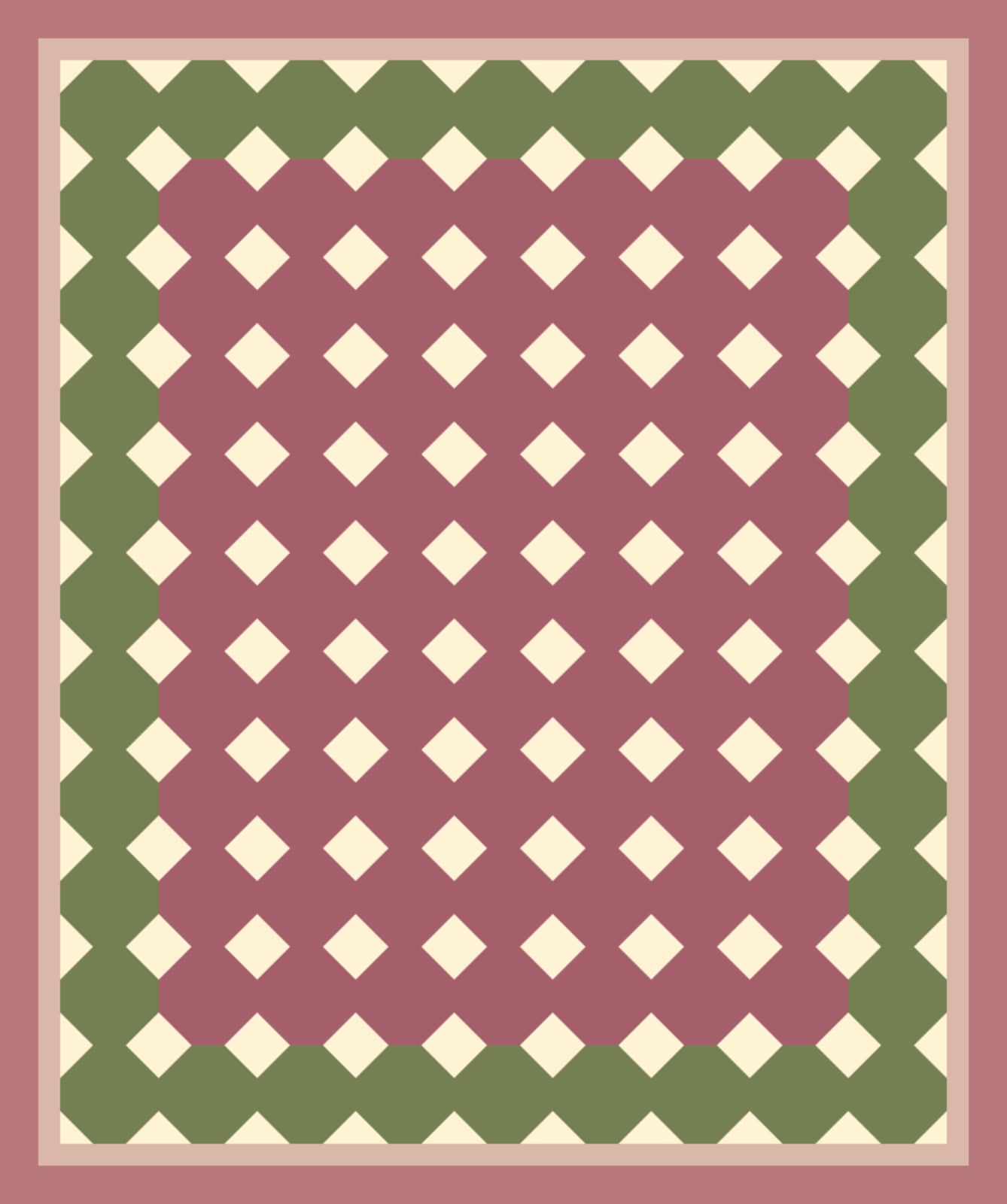 Moss-Framed Berry Snowballs quilt pattern, Snowball block — view 4