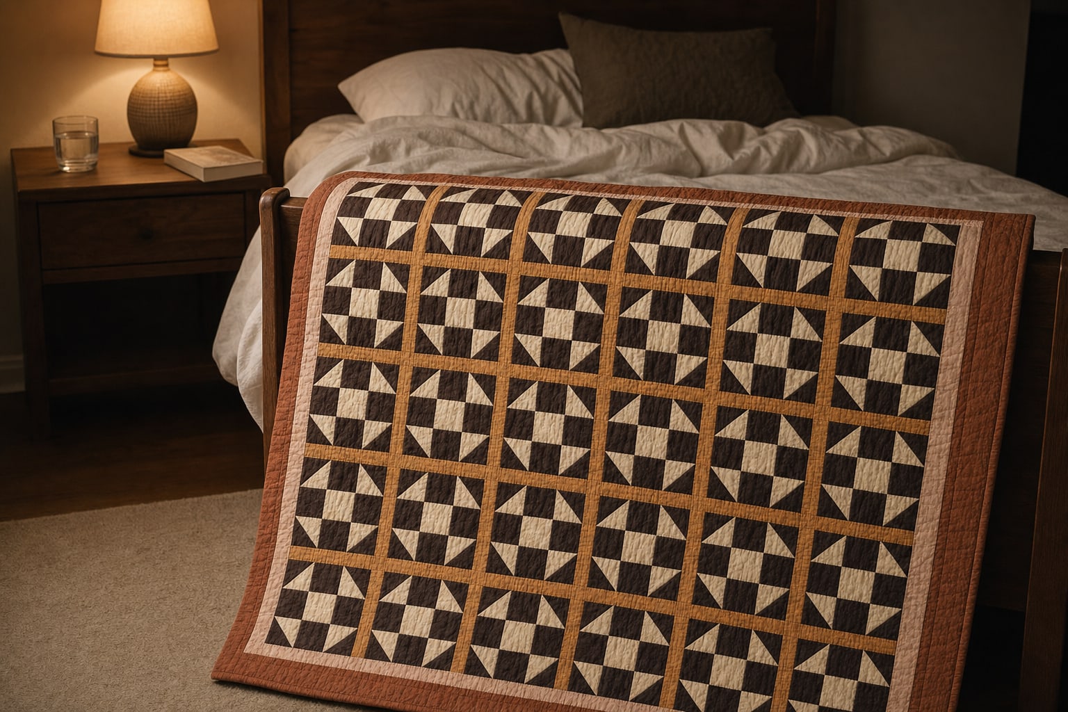 Walnut Contrary Wife quilt pattern, Contrary Wife block