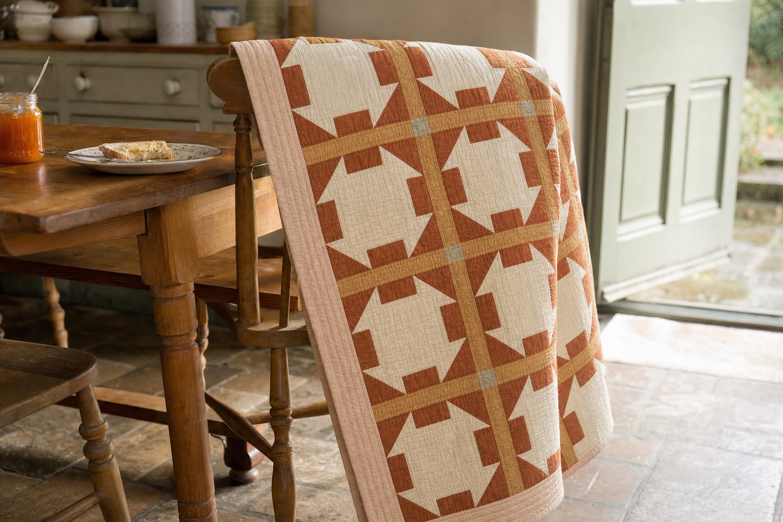 Clay Churn Dash quilt pattern, Churn Dash block