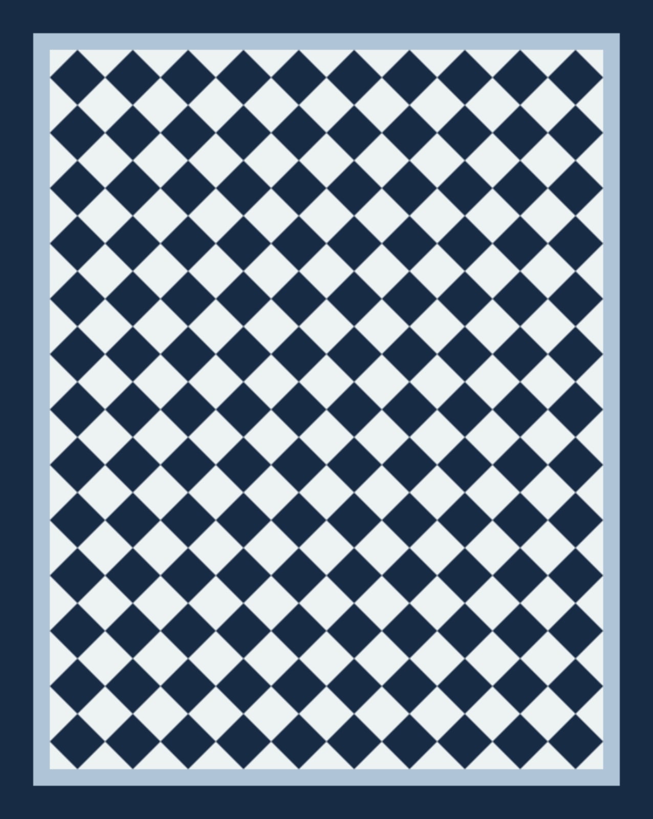 Ink Diamonds quilt pattern, Square in a Square block — view 3
