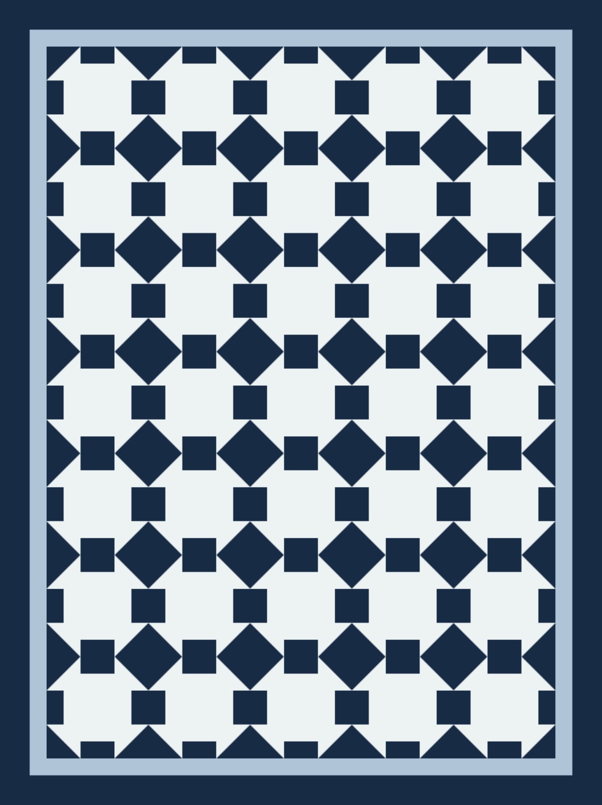Ink Churn Dash quilt pattern, Churn Dash block — view 2