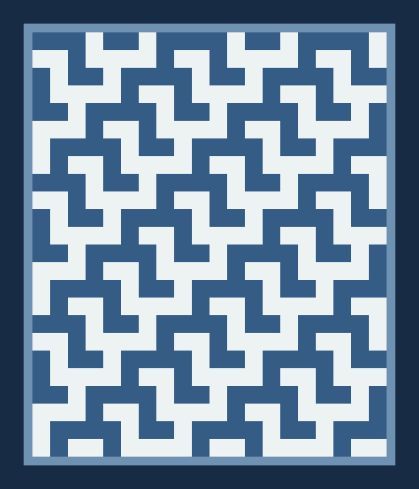 Indigo Weave quilt pattern, Basket Weave block — view 2