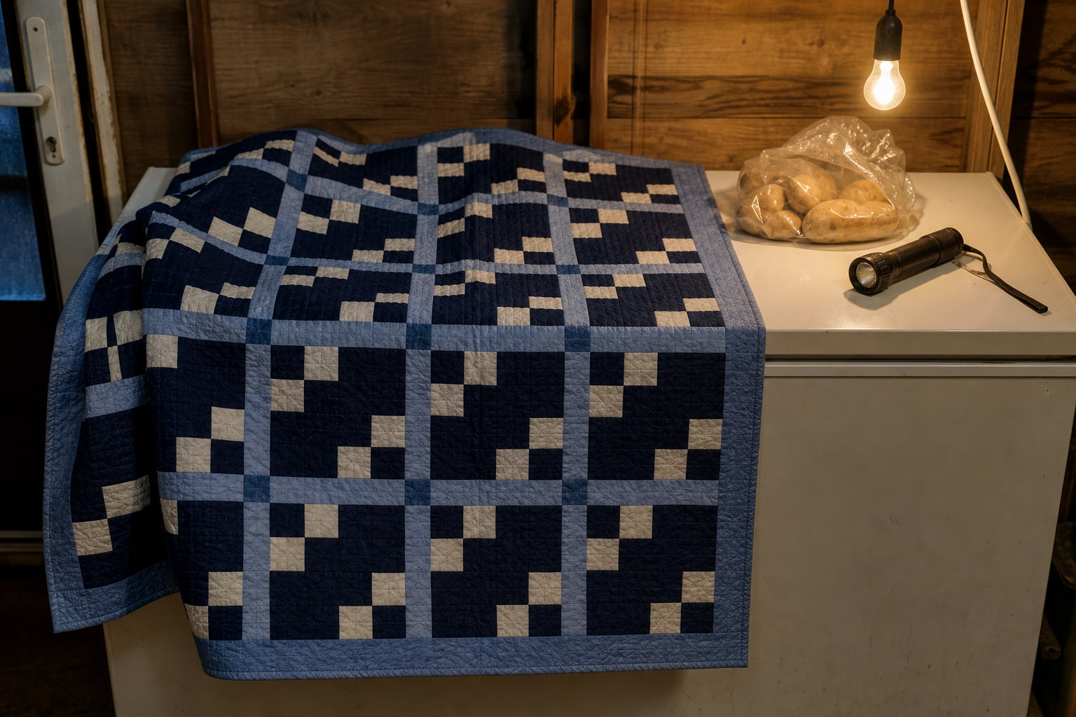 Indigo Doubles quilt pattern, Double Four Patch block — view 3