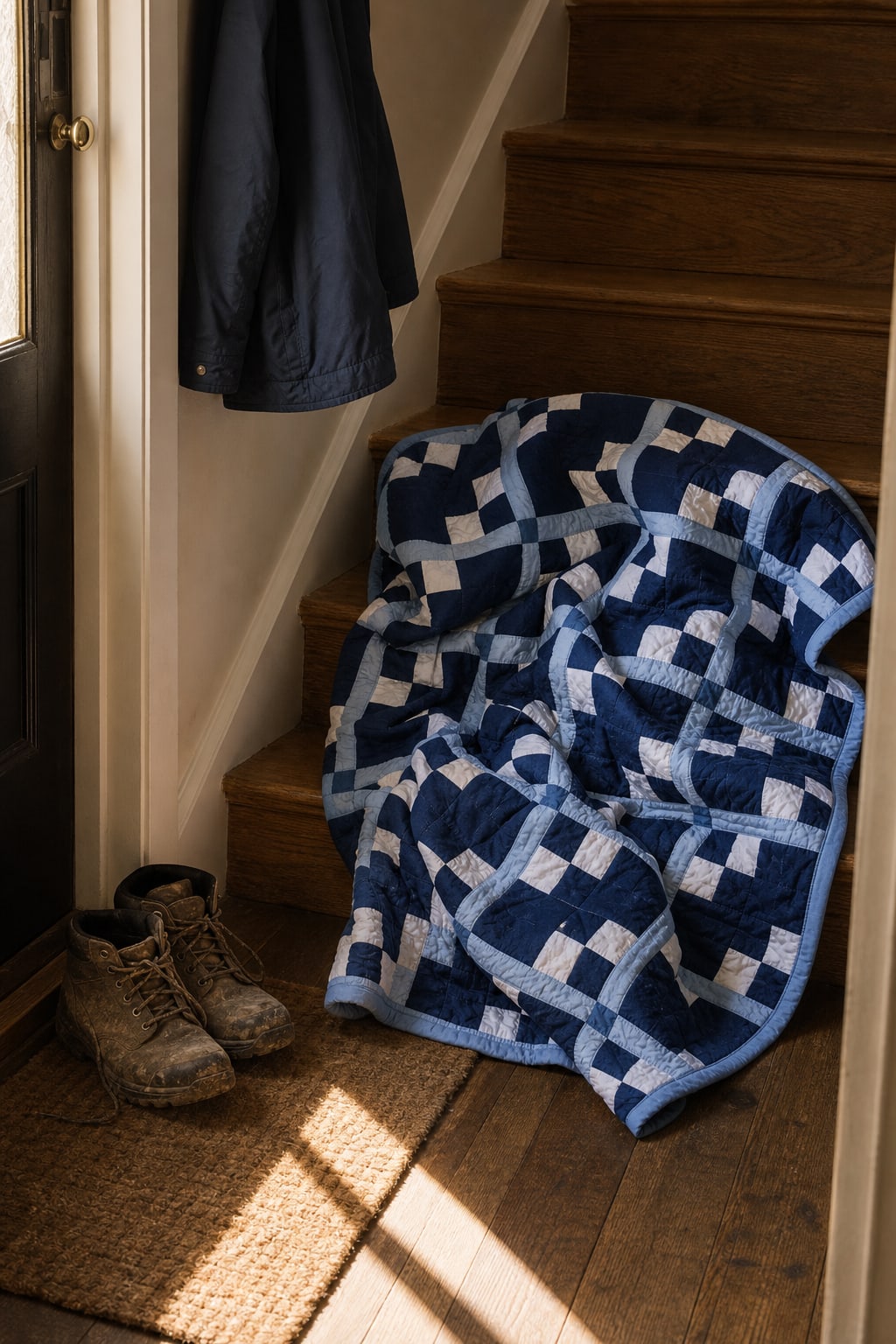 Indigo Doubles quilt pattern, Double Four Patch block — view 2