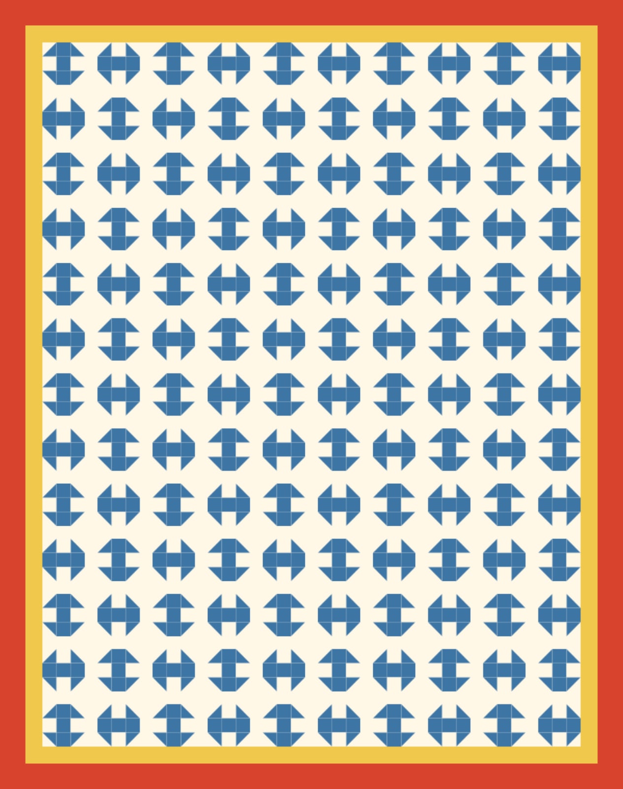 Cornflower Spools quilt pattern, Spool block — view 2