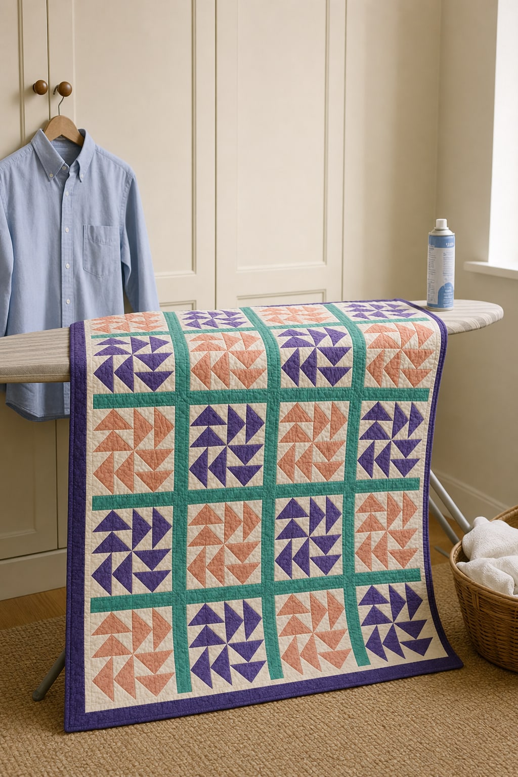 Coral Violet Puzzle quilt pattern