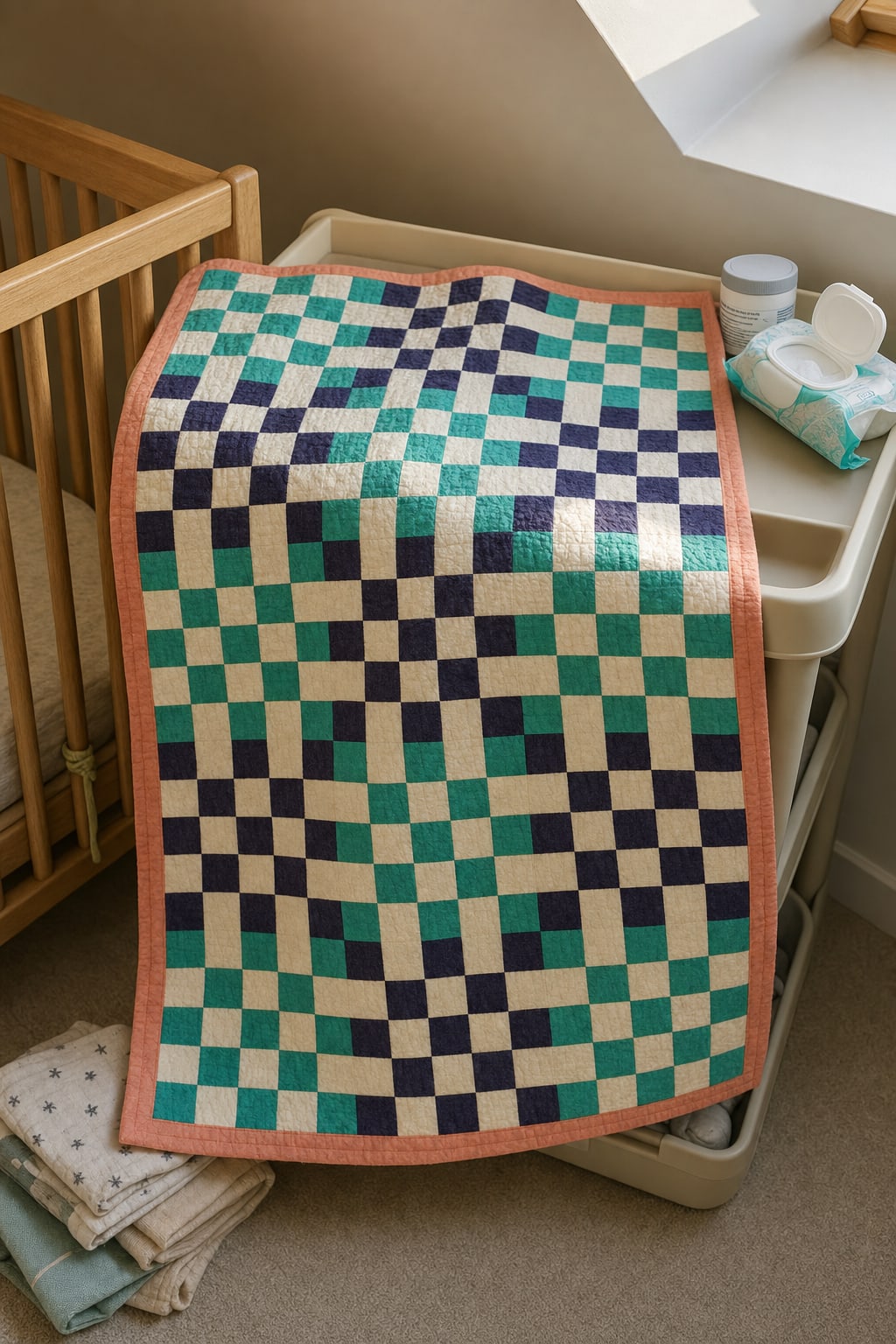 Teal Plum Postage quilt pattern