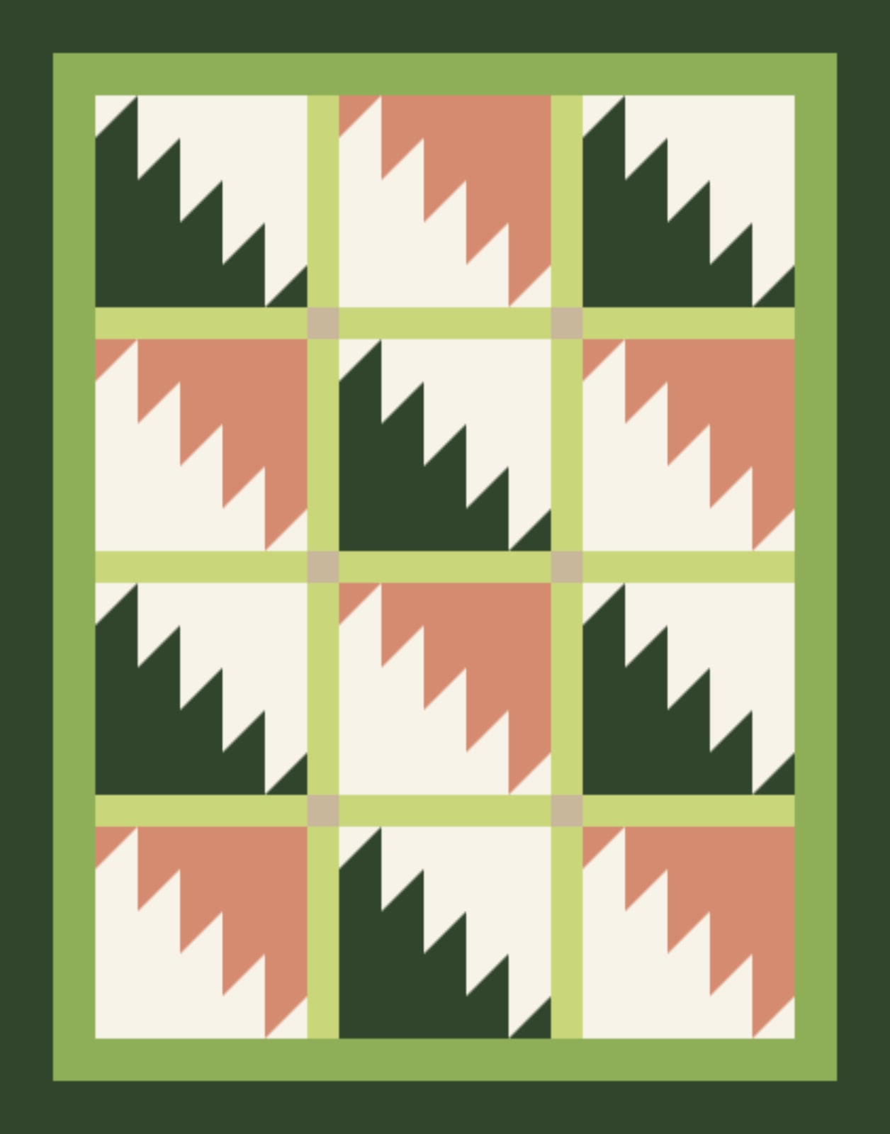 Blossom Path Lakes quilt pattern, Lady of the Lake block — view 4