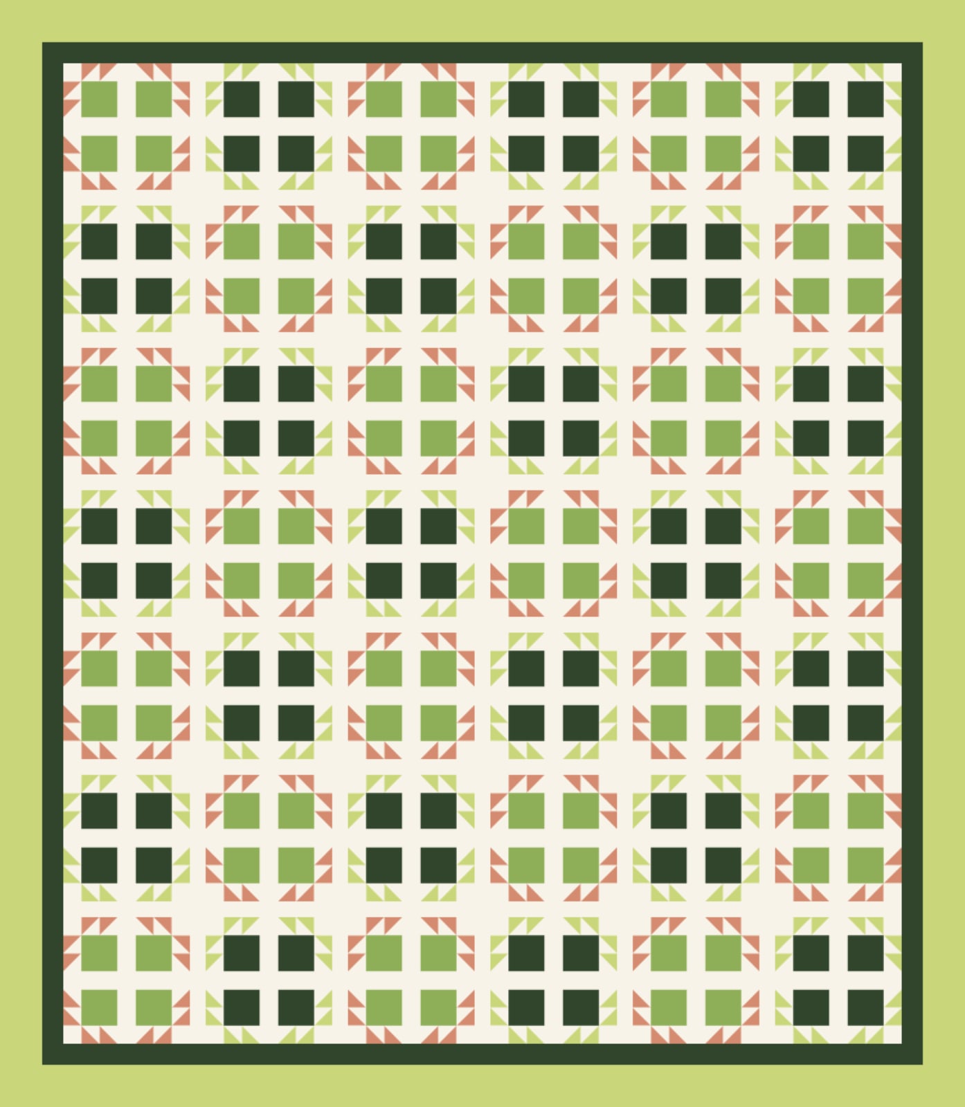 Bear Paws in the Hedge quilt pattern, Bear Paw block — view 2
