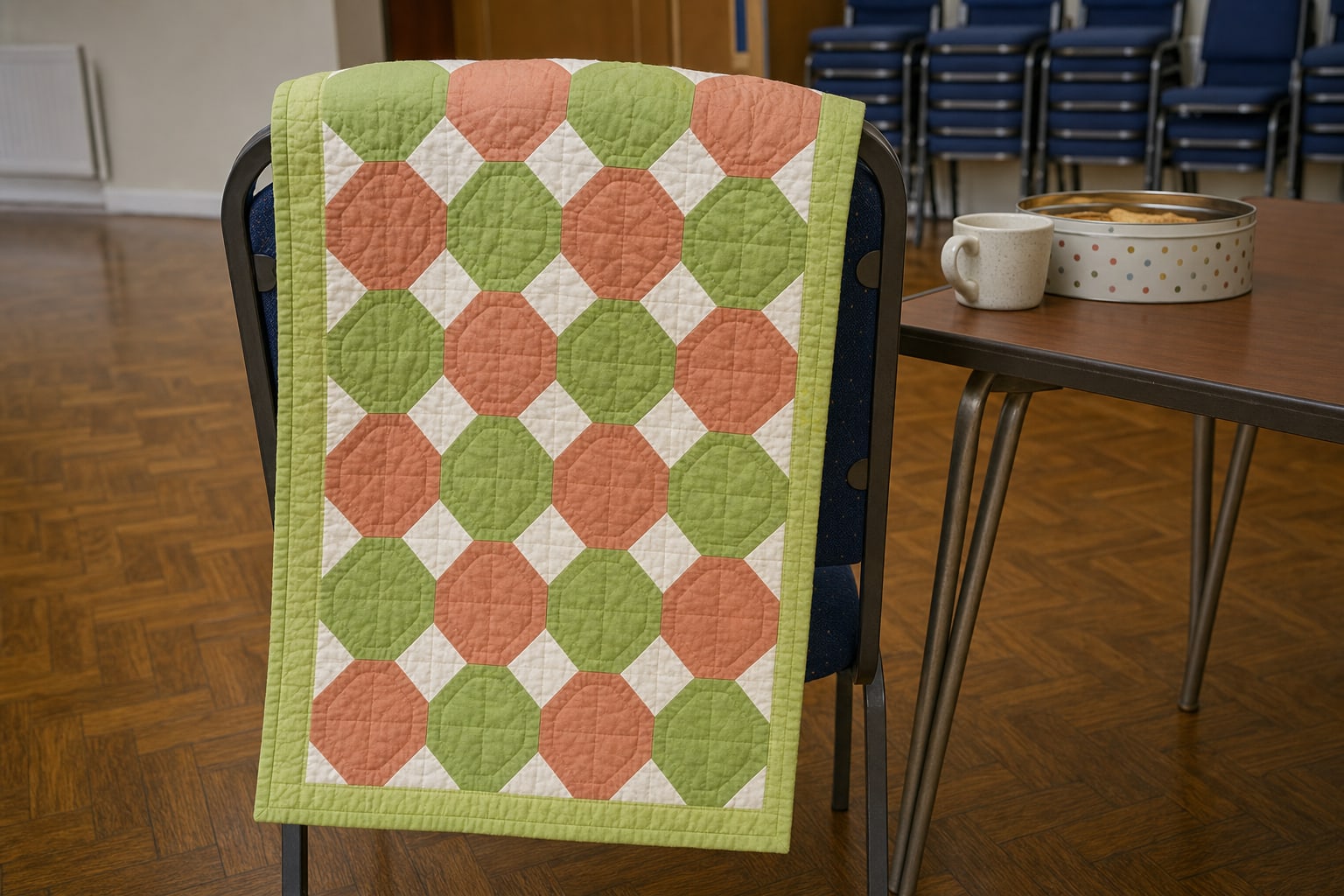 Leaf Snowballs quilt pattern, Snowball block — view 2