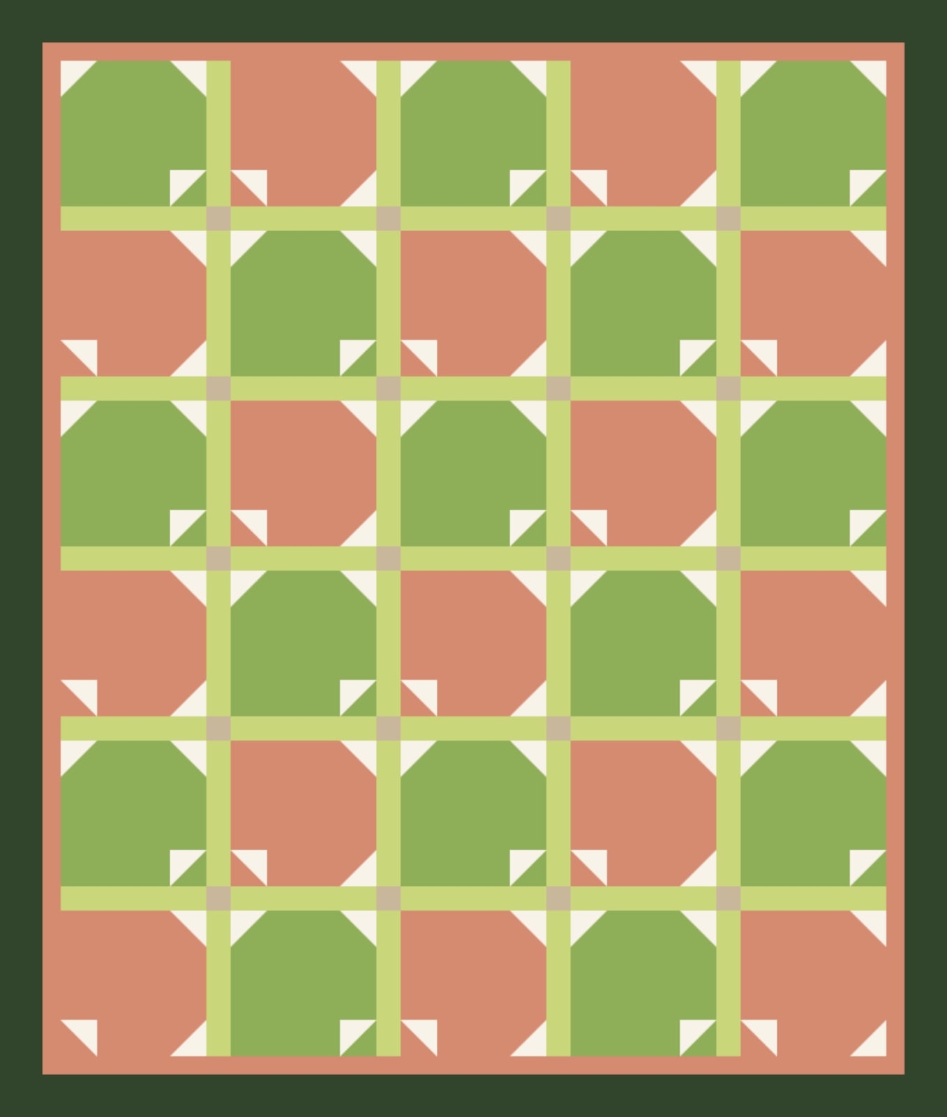 Leaf and Blossom quilt pattern, Maple Leaf block — view 4