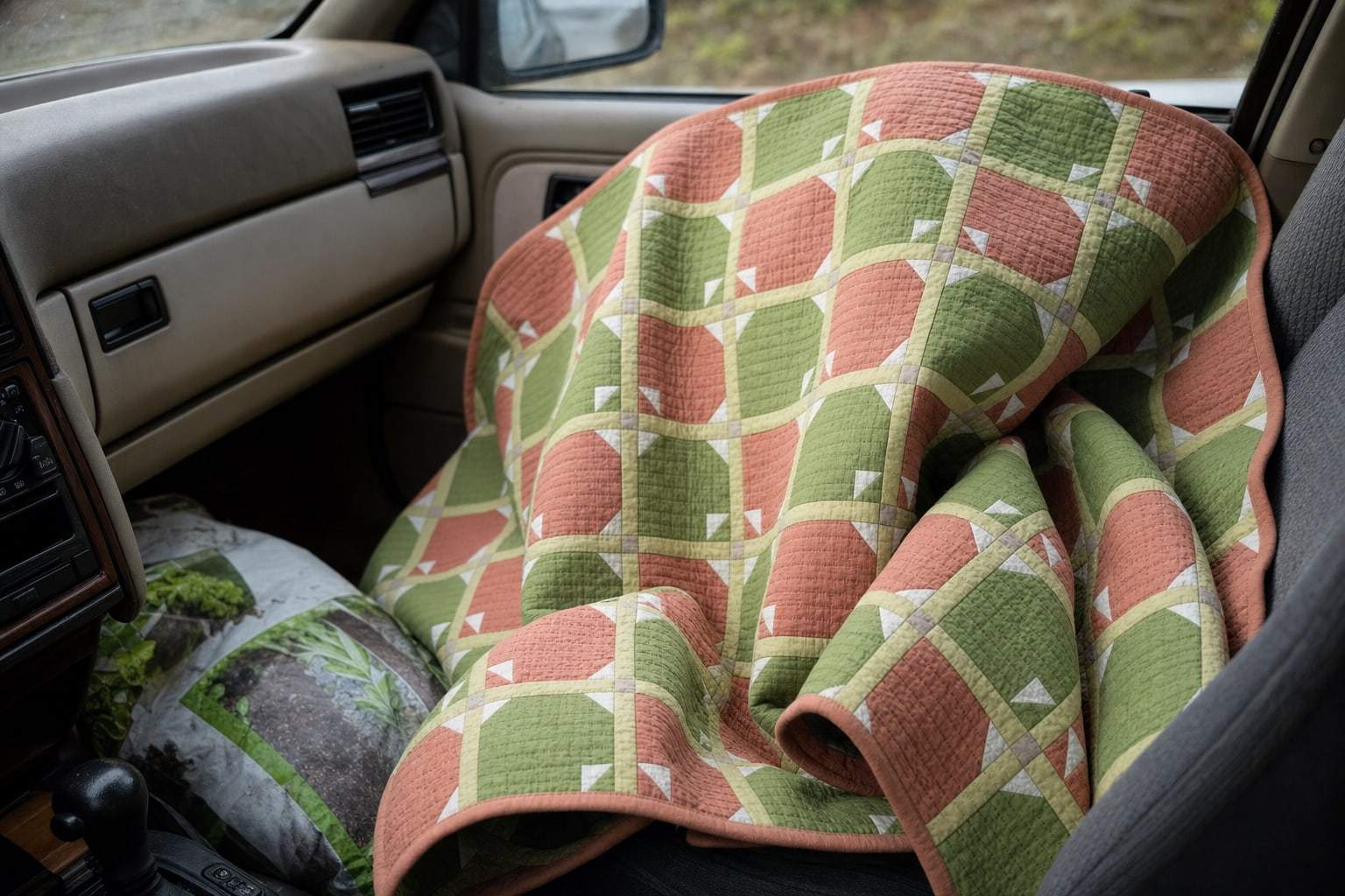 Leaf and Blossom quilt pattern, Maple Leaf block — view 3