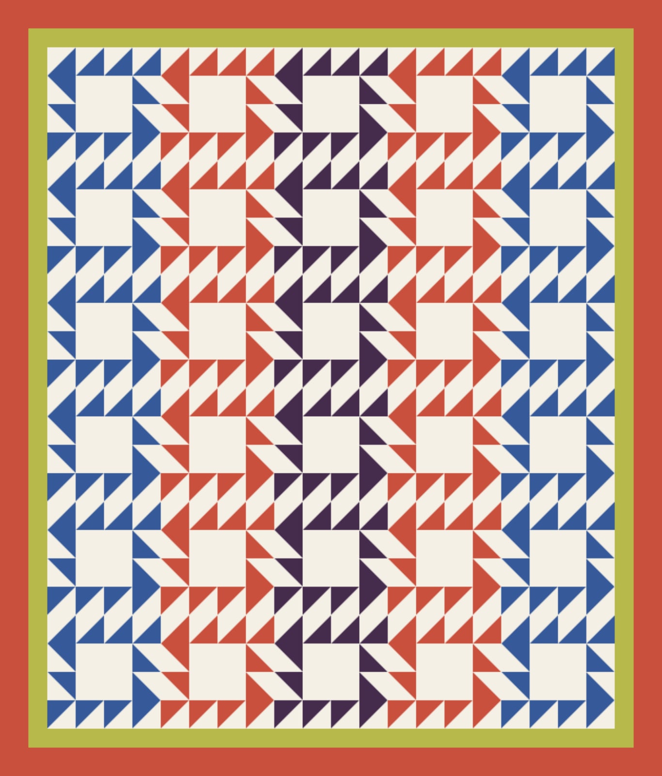 Citron Column Tides quilt pattern, Ocean Waves block — view 4