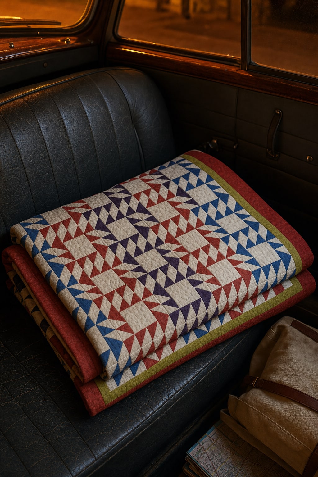 Citron Column Tides quilt pattern, Ocean Waves block — view 3