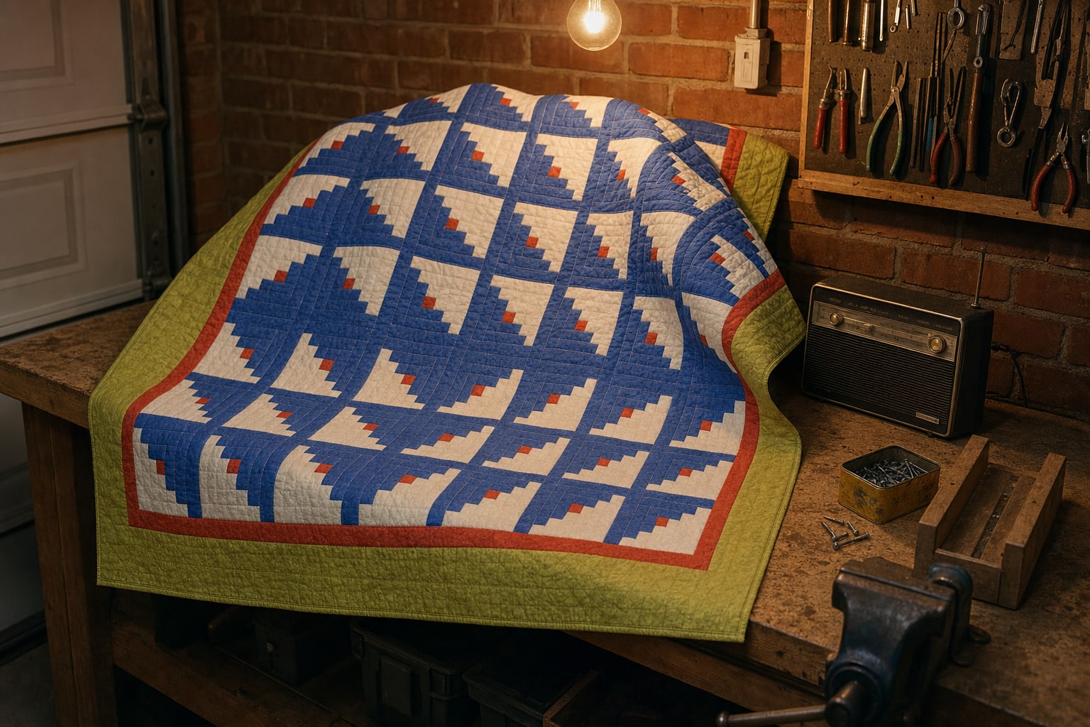Citron Cabin Raise quilt pattern, Log Cabin block — view 2