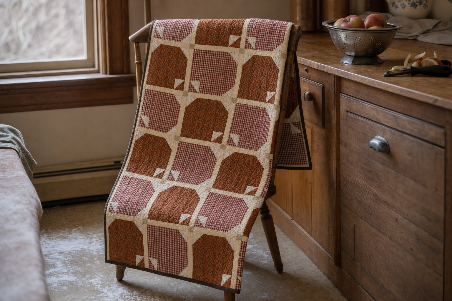Pumpkin Maple Throw quilt pattern