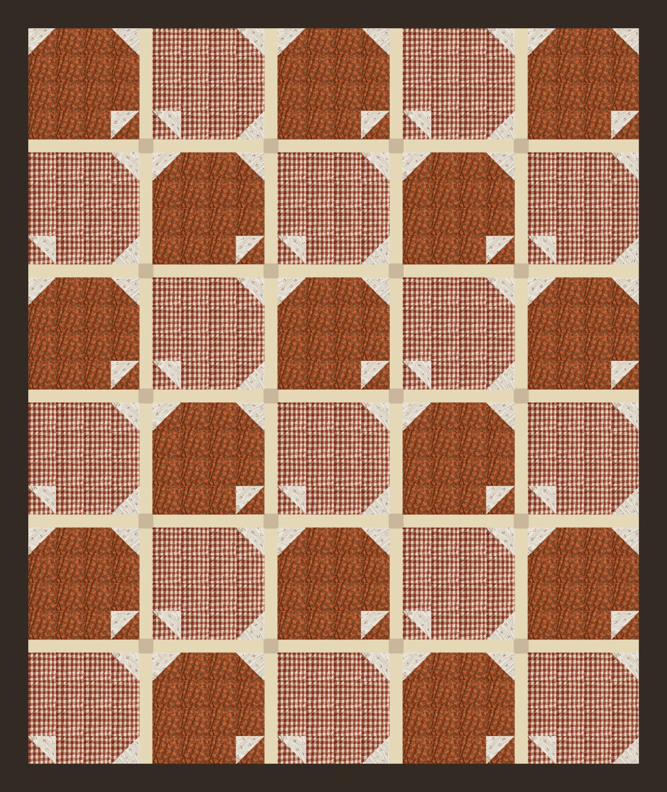 Pumpkin Maple Throw quilt pattern, Maple Leaf block — view 3
