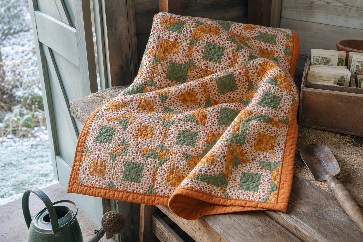 Olive Maple Lap quilt pattern
