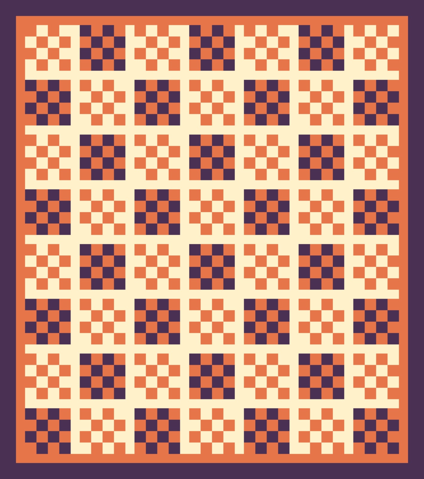 Halloween Night Sixteen quilt pattern, Sixteen Patch block — view 2