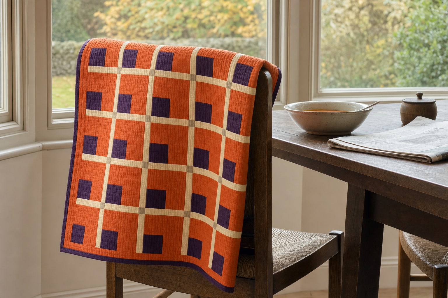 Halloween Pumpkin Bricks quilt pattern, Brick block — view 2