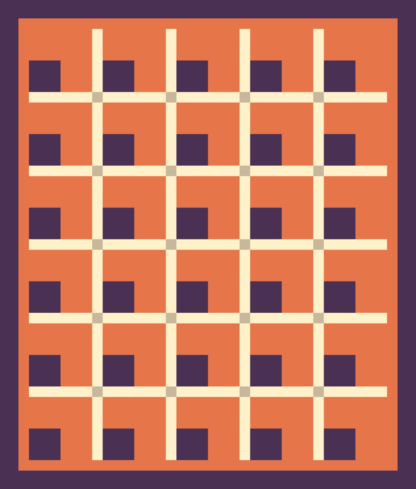 Halloween Pumpkin Bricks quilt pattern, Brick block — view 4