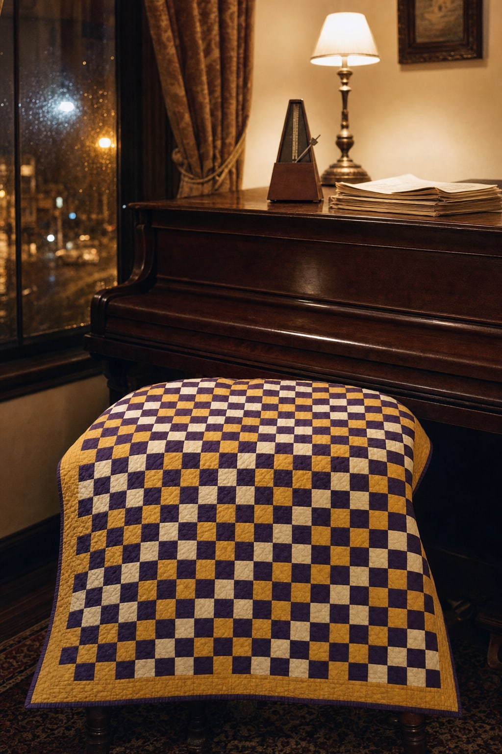 St Patrick's Day Chequer quilt pattern, Sixteen Patch block — view 2