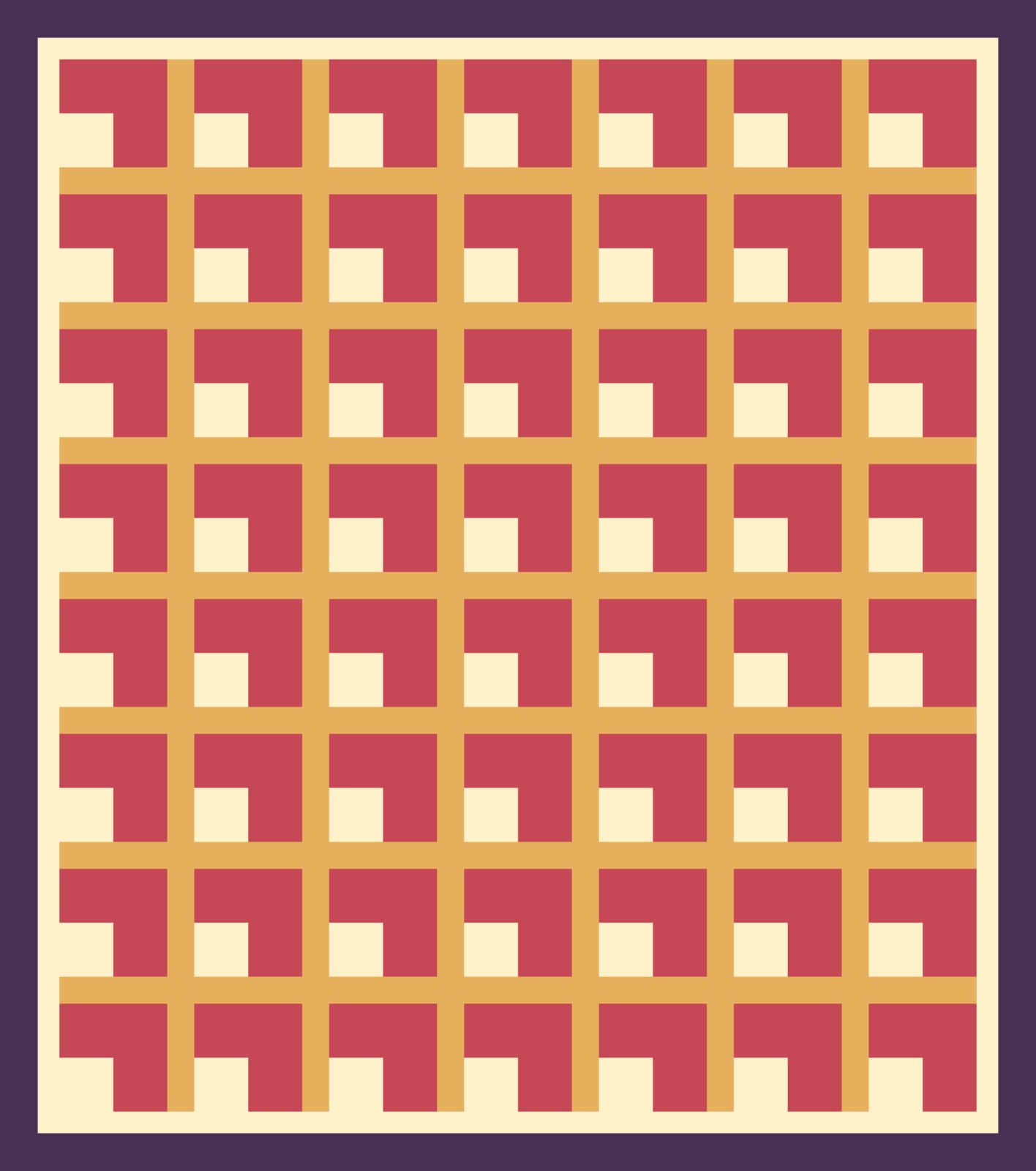 Valentine's Berry Bricks quilt pattern, Brick block — view 2