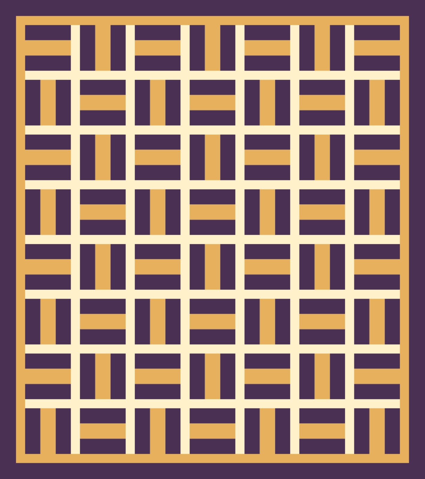 St Patrick's Day Rails quilt pattern, Split Rail block — view 3