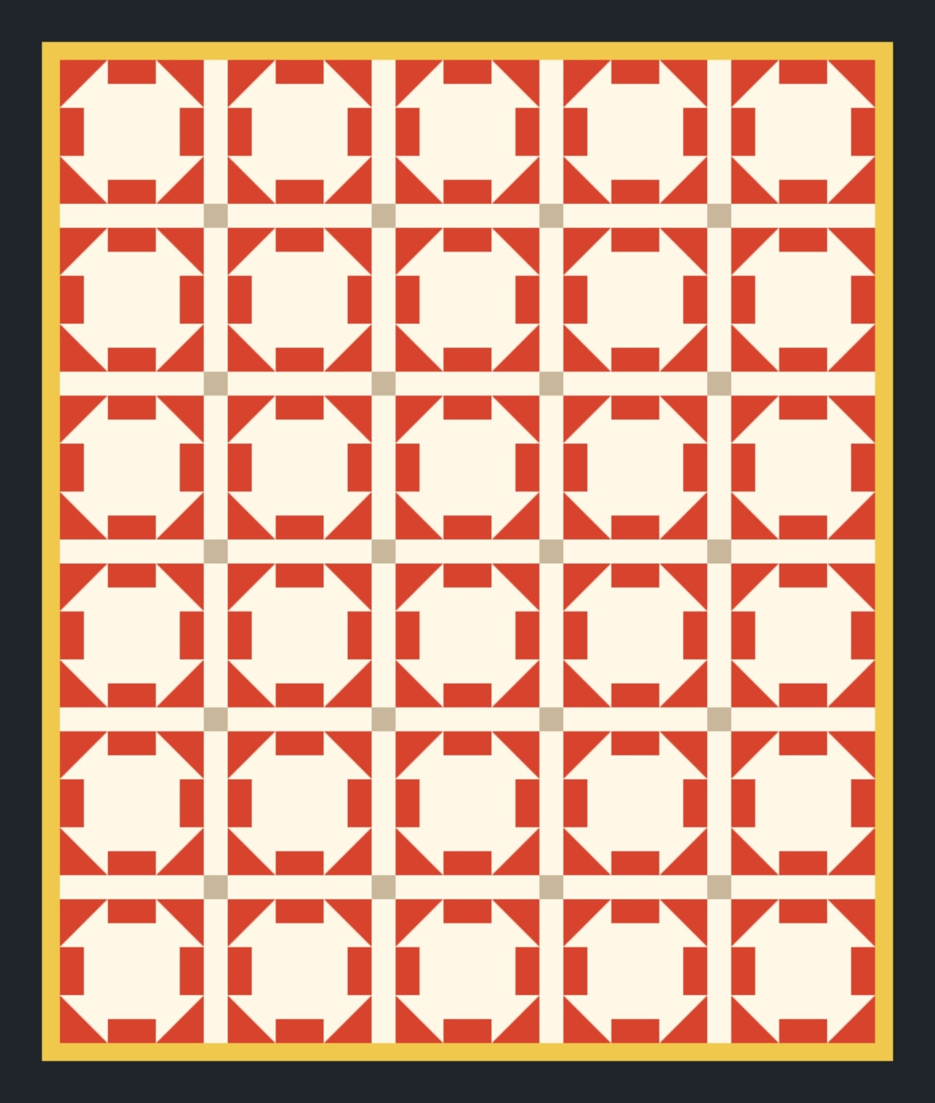 Barn Red Dash quilt by Rowan Mercer