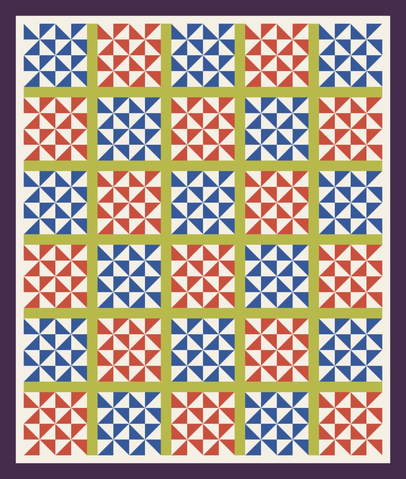 Cobalt Citron Spin quilt by Citrine Ledger