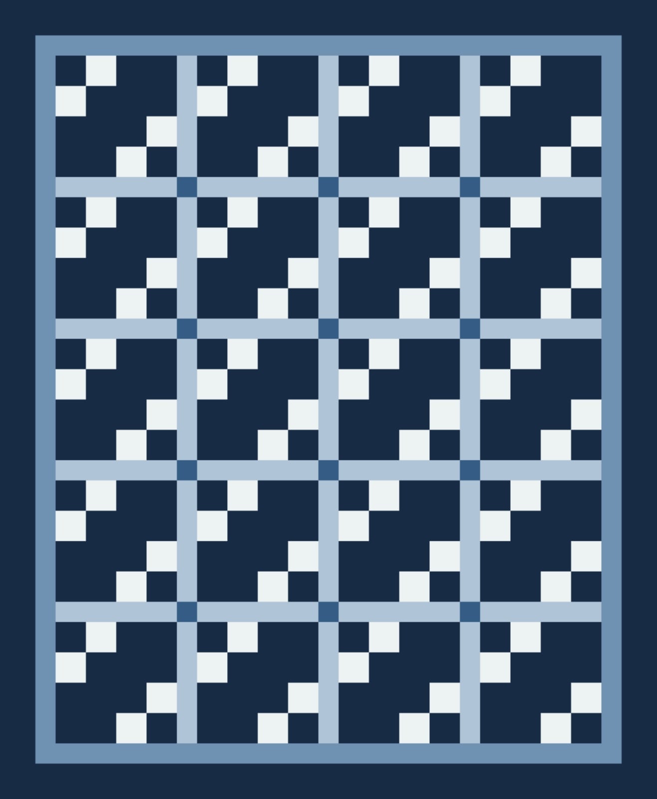 Indigo Doubles quilt by Kelly K.