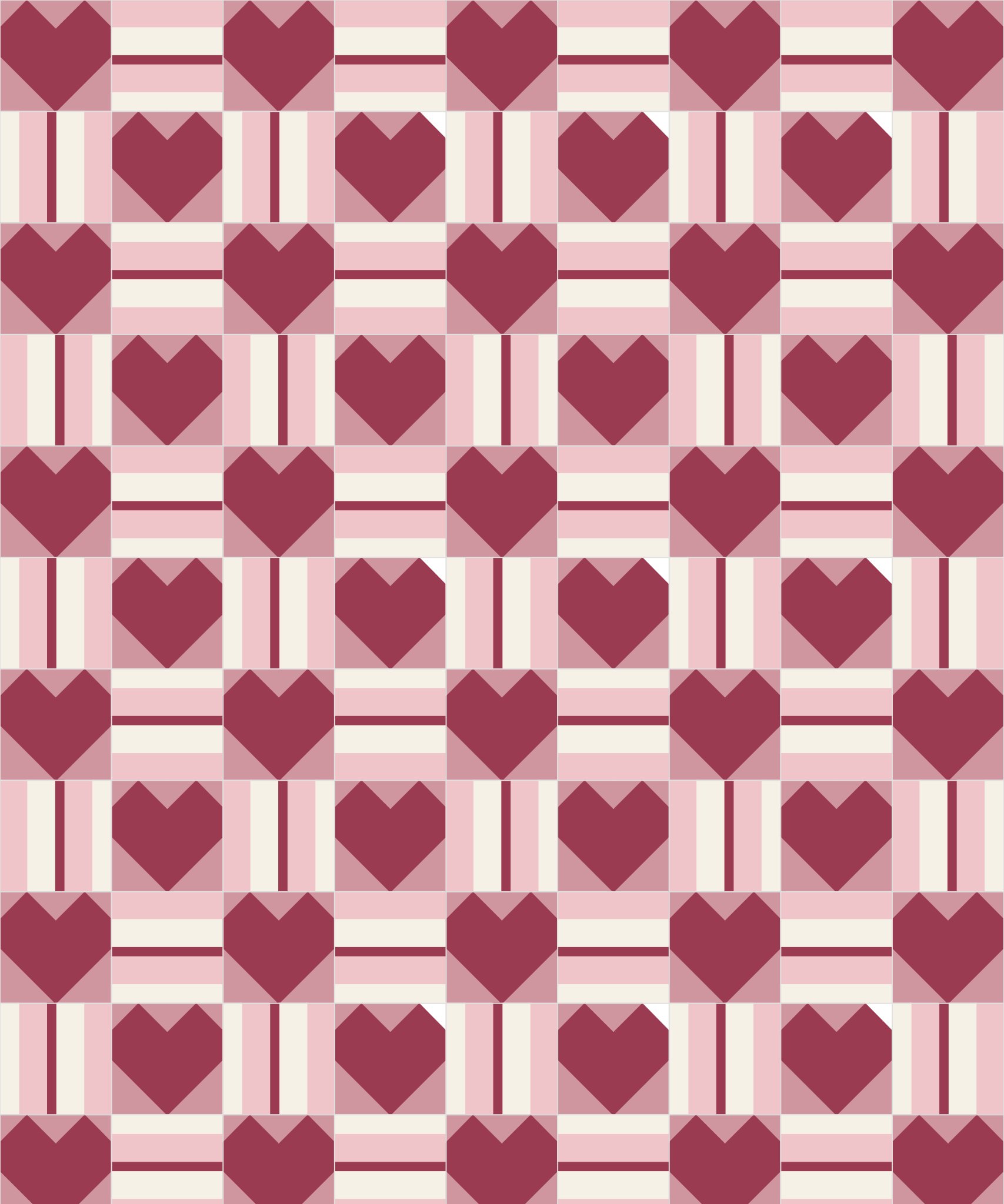 Pop Love quilt by Camomila