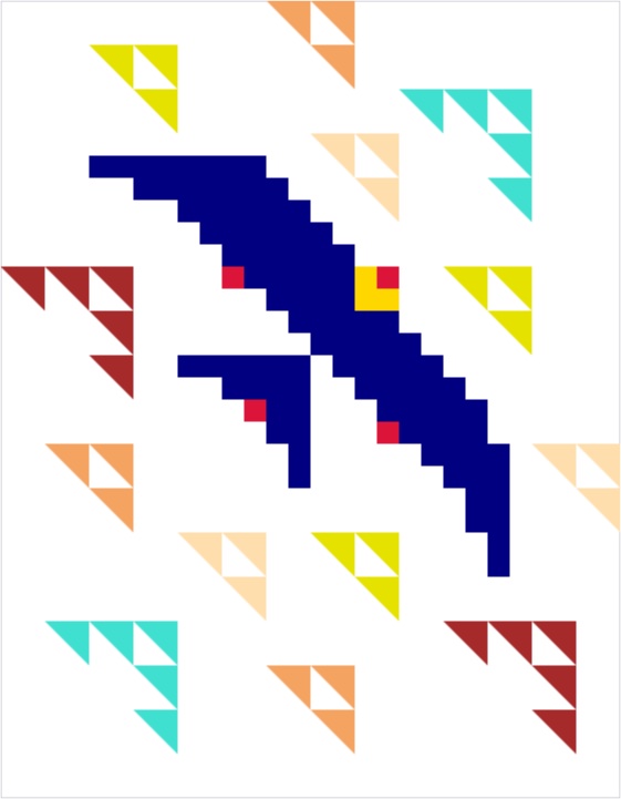 Native American Eagle  quilt design