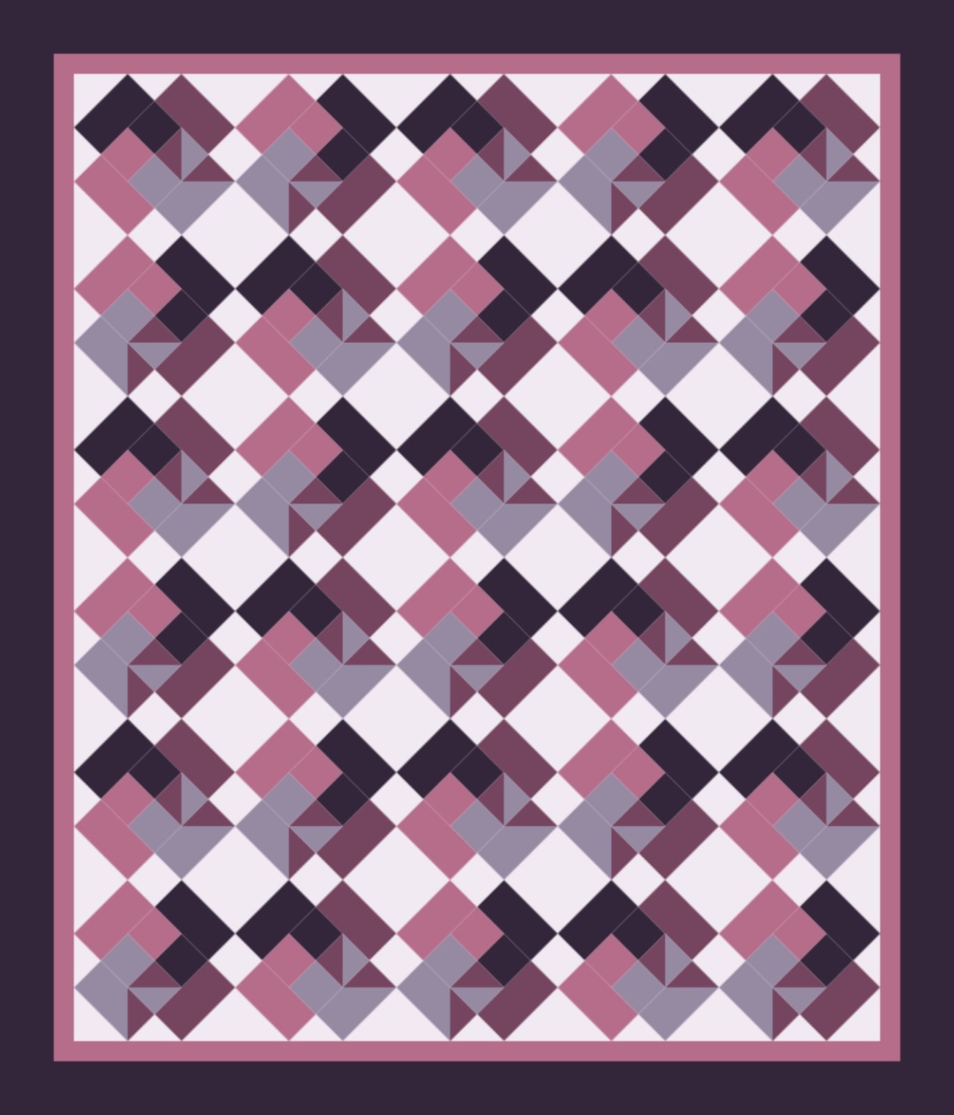 Plum Card Trick quilt by Jamie Vale